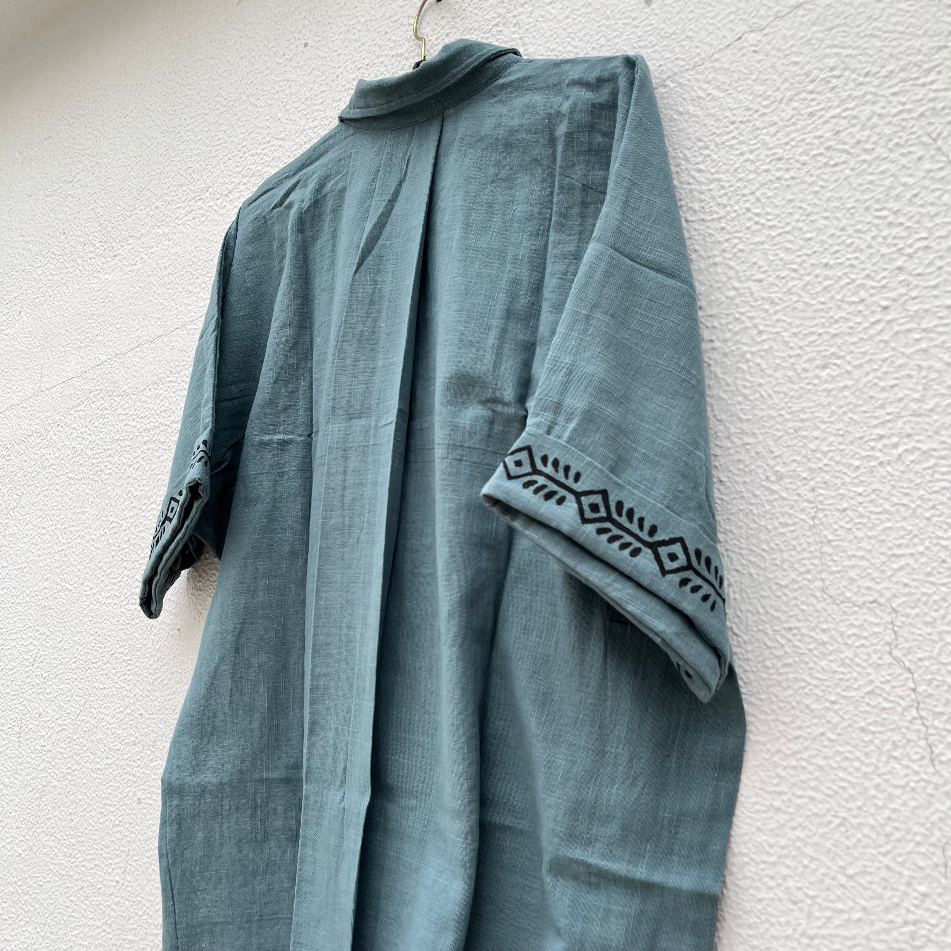 Rahgir Cotton Oversize Shirt 2.0 -Teal Blue