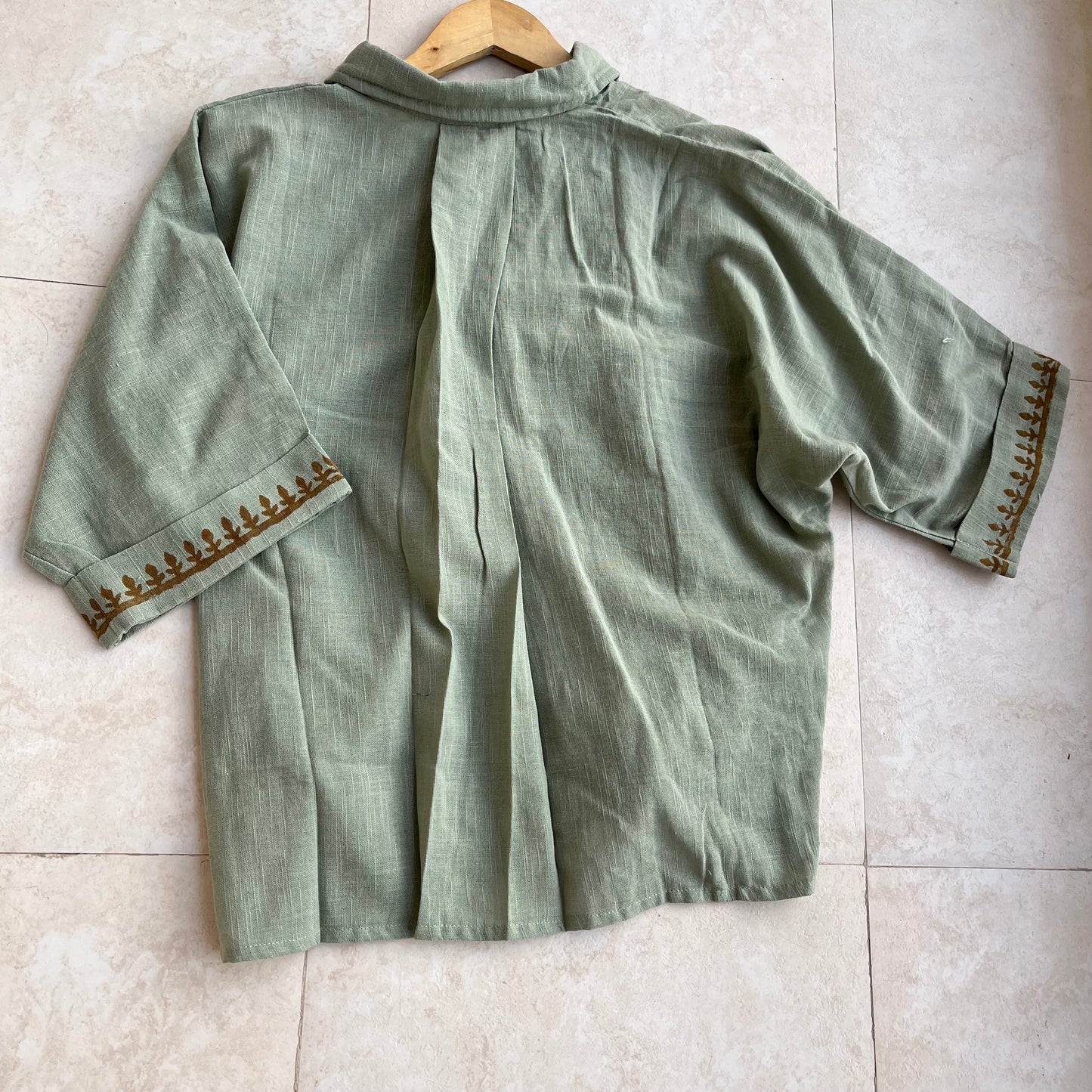 Rahgir Cotton Shirt - Sage Green