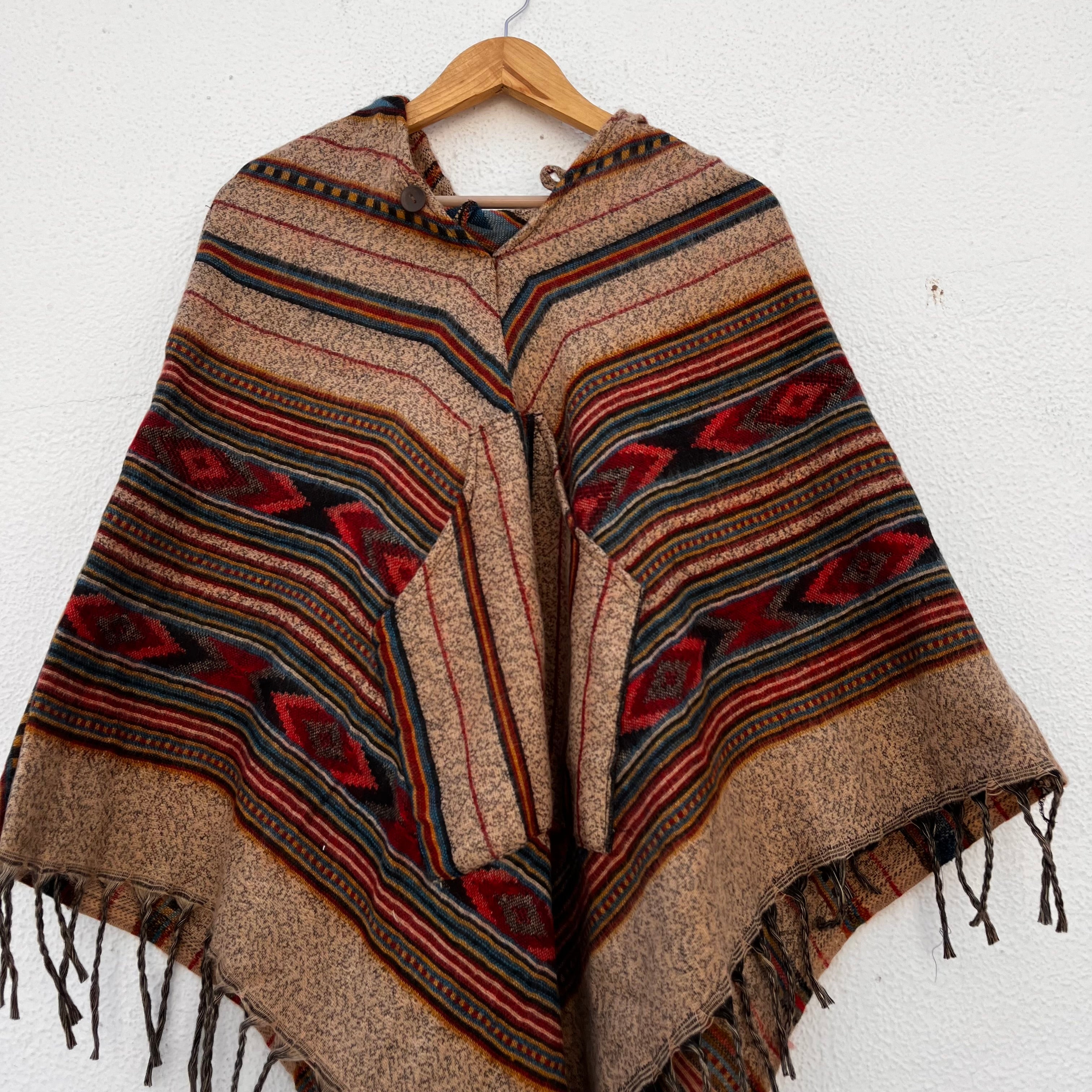 Pahadi Printed Poncho With Hood