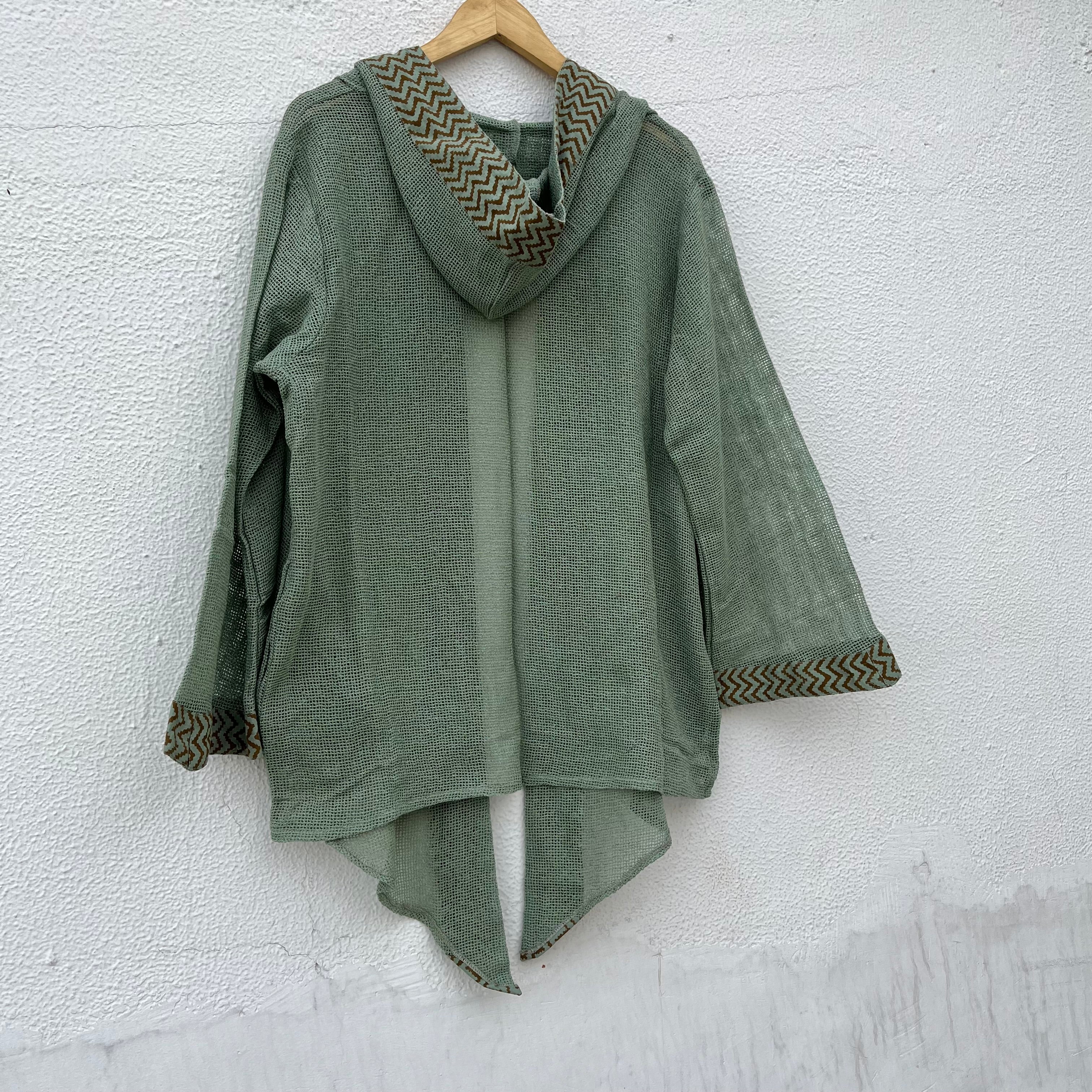 Kabira Cotton Shrug - Sage Green