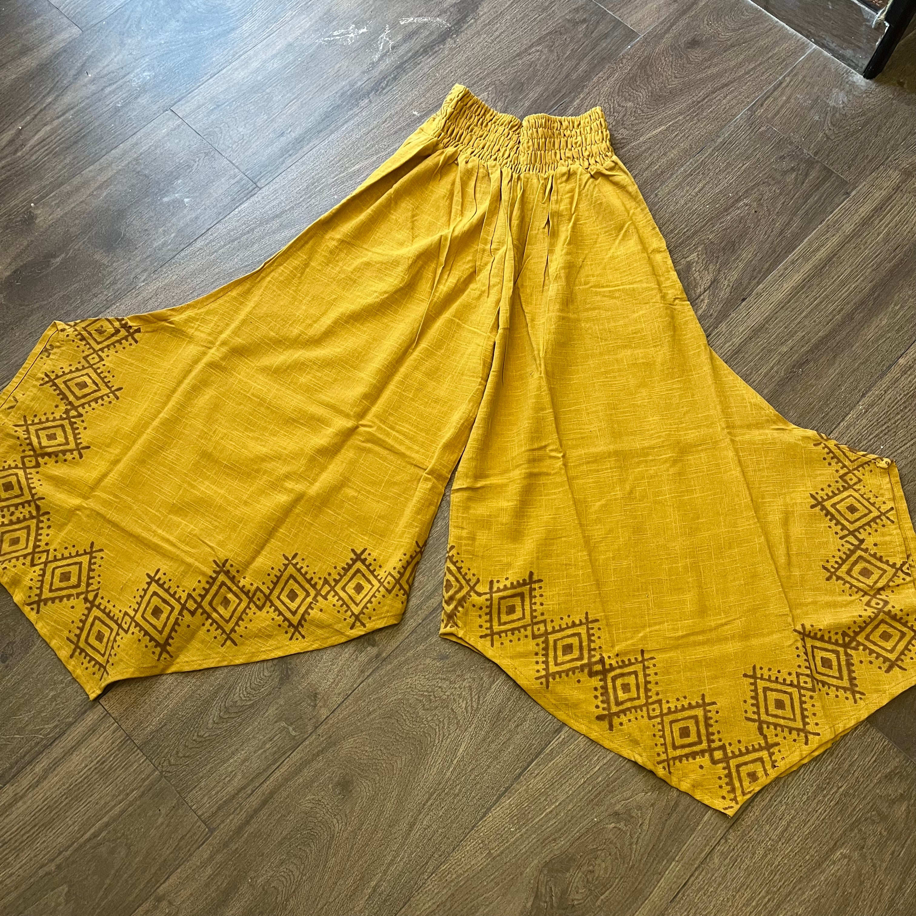 Radha Cotton Pants - Mustard