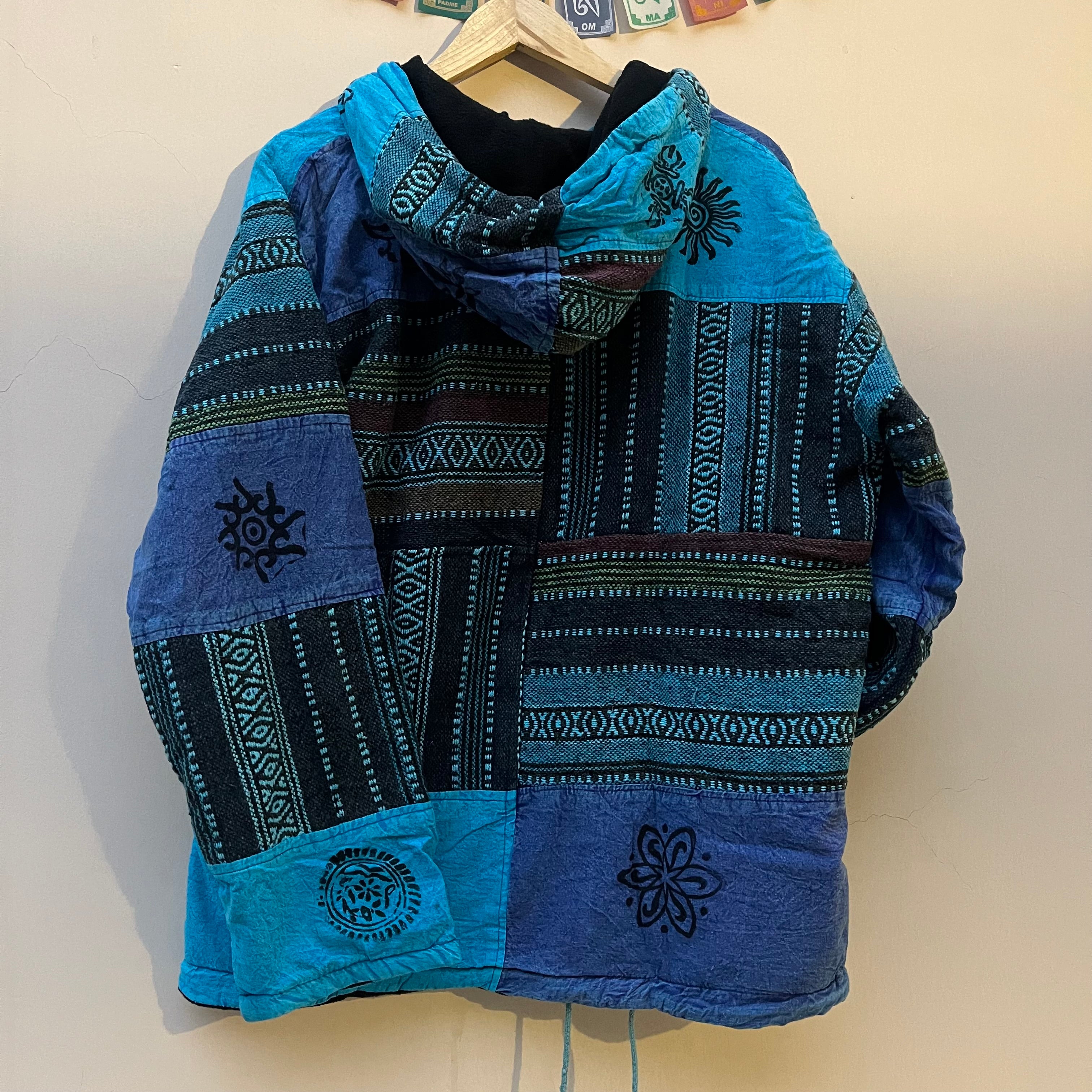 Pahadi Thread Jacket- Sea