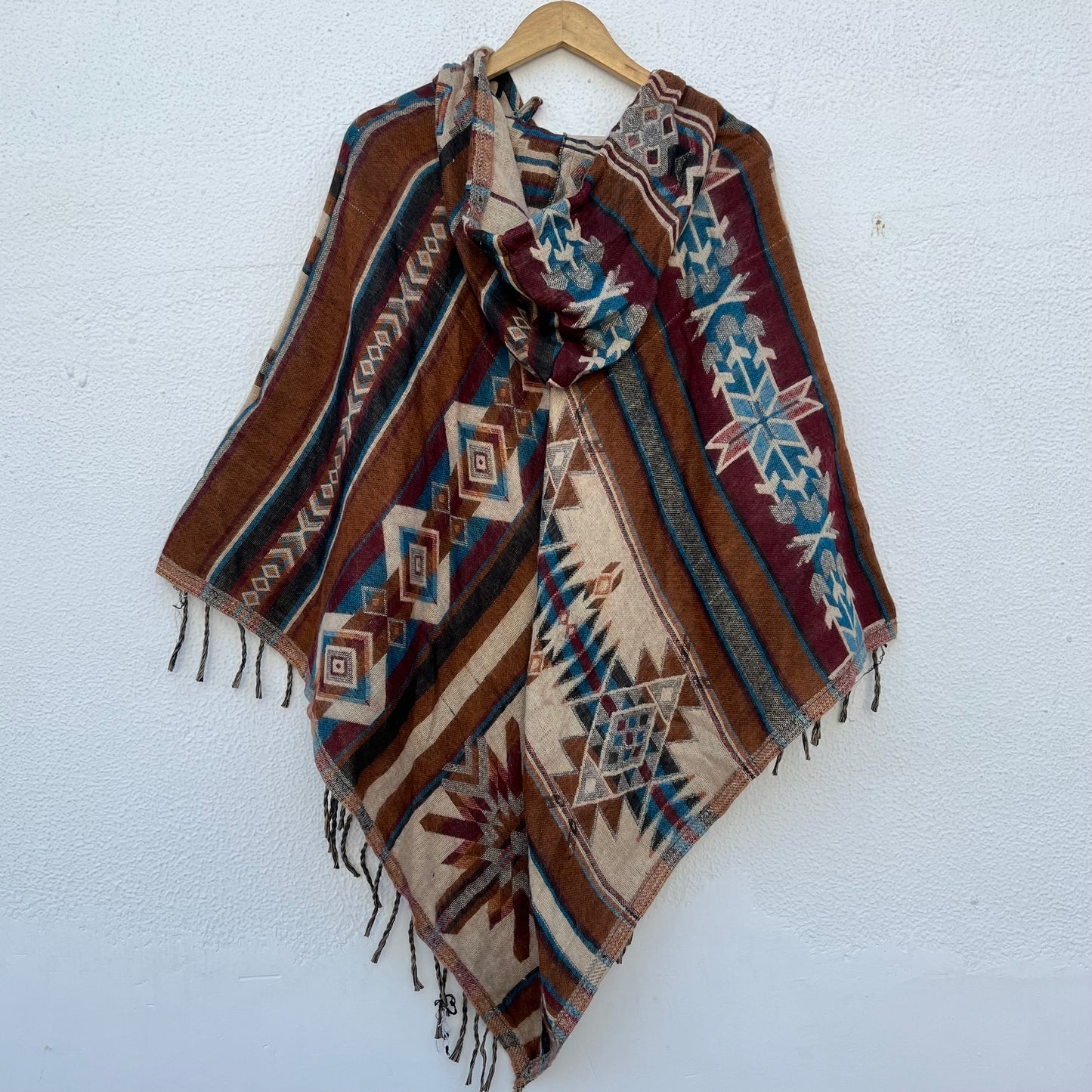 Pahadi Printed Poncho With Hood