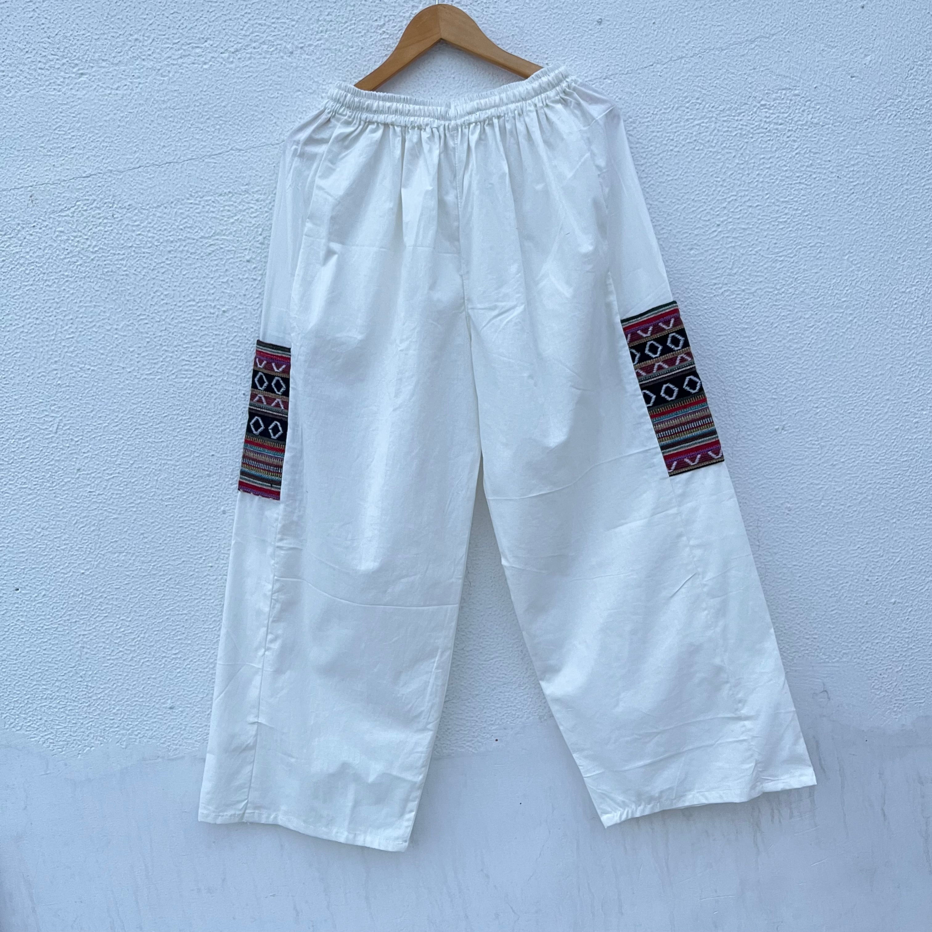 Pahadi Boho Pants - Cream
