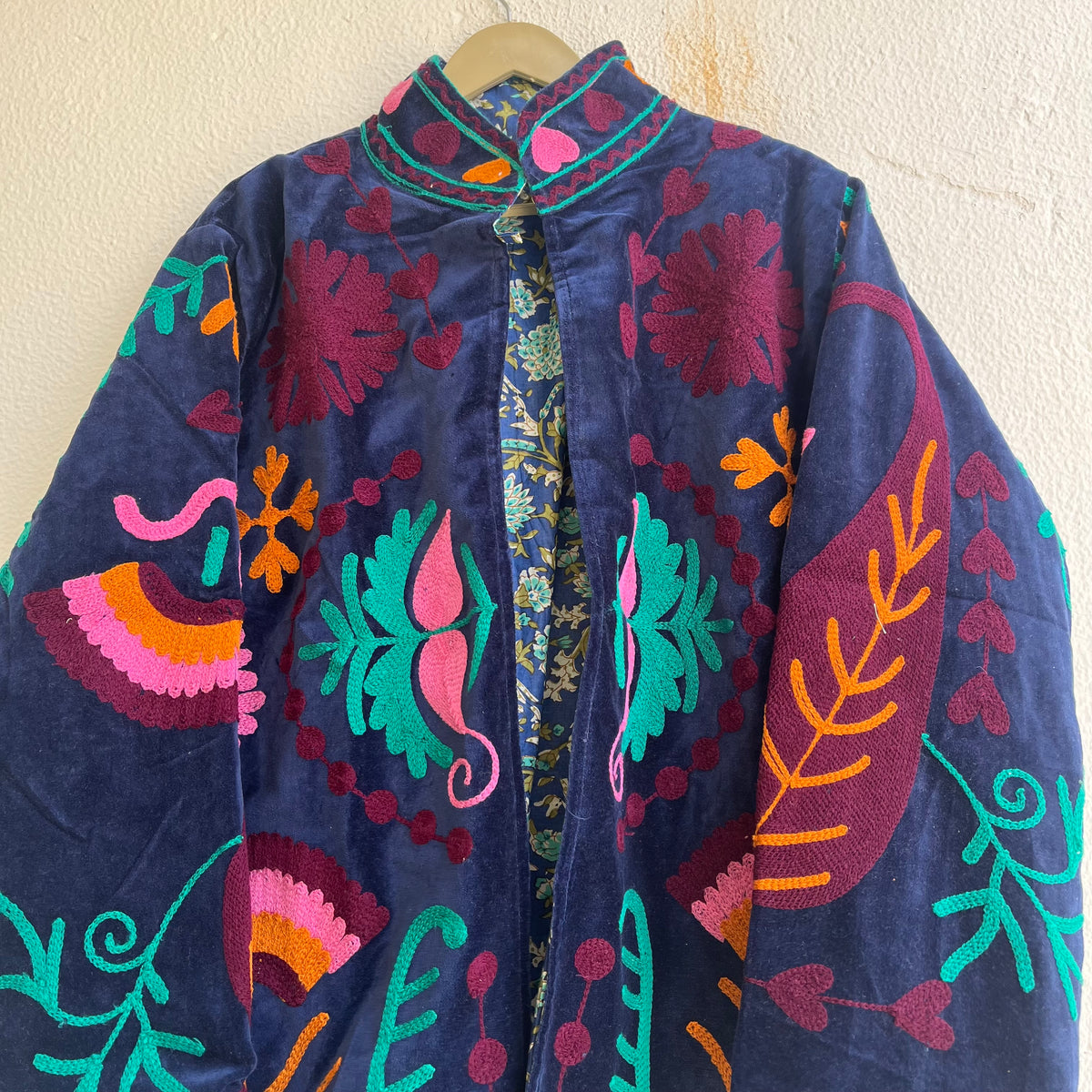 Jaipuri Thread Velvet Jacket