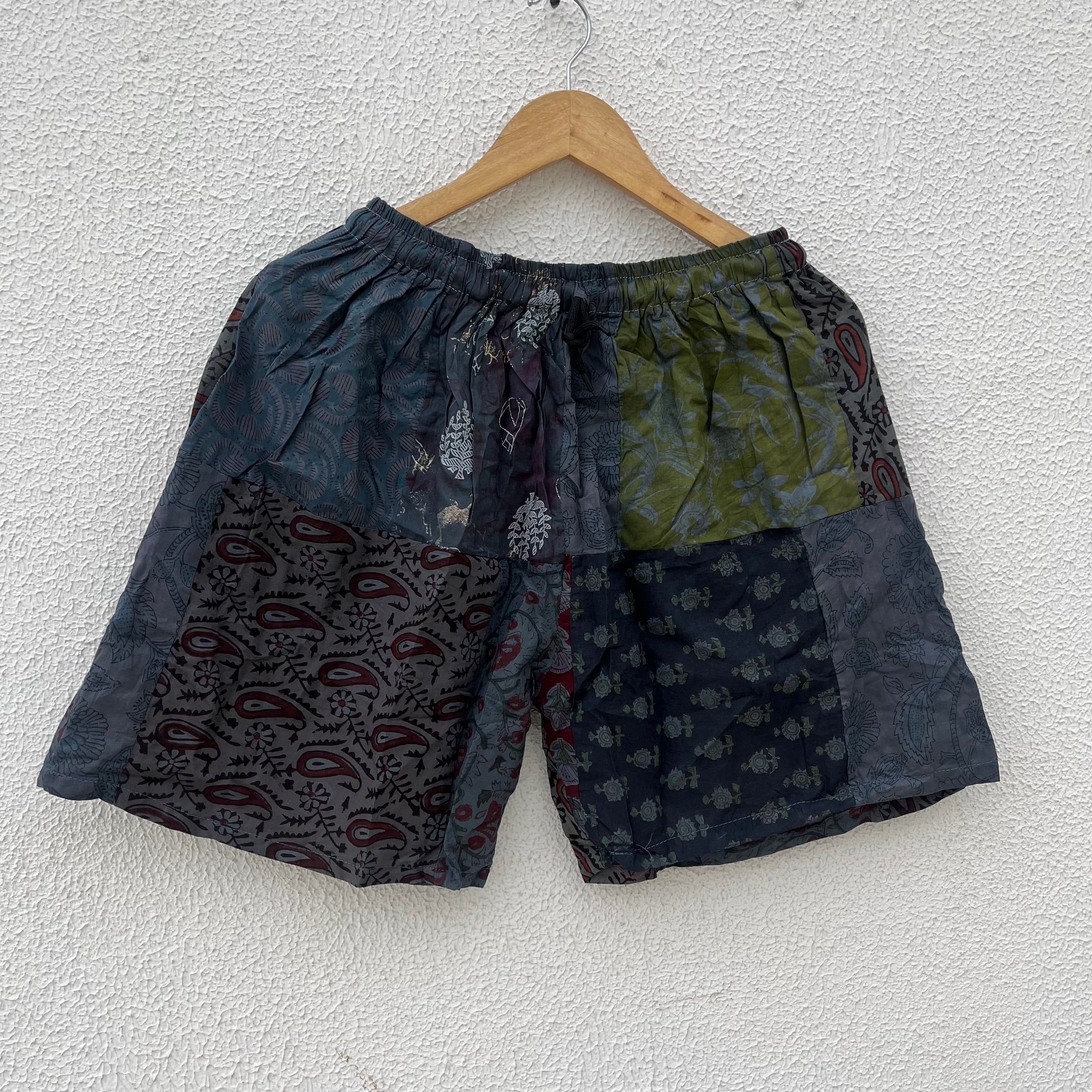 Patchwork Shorts - Grey