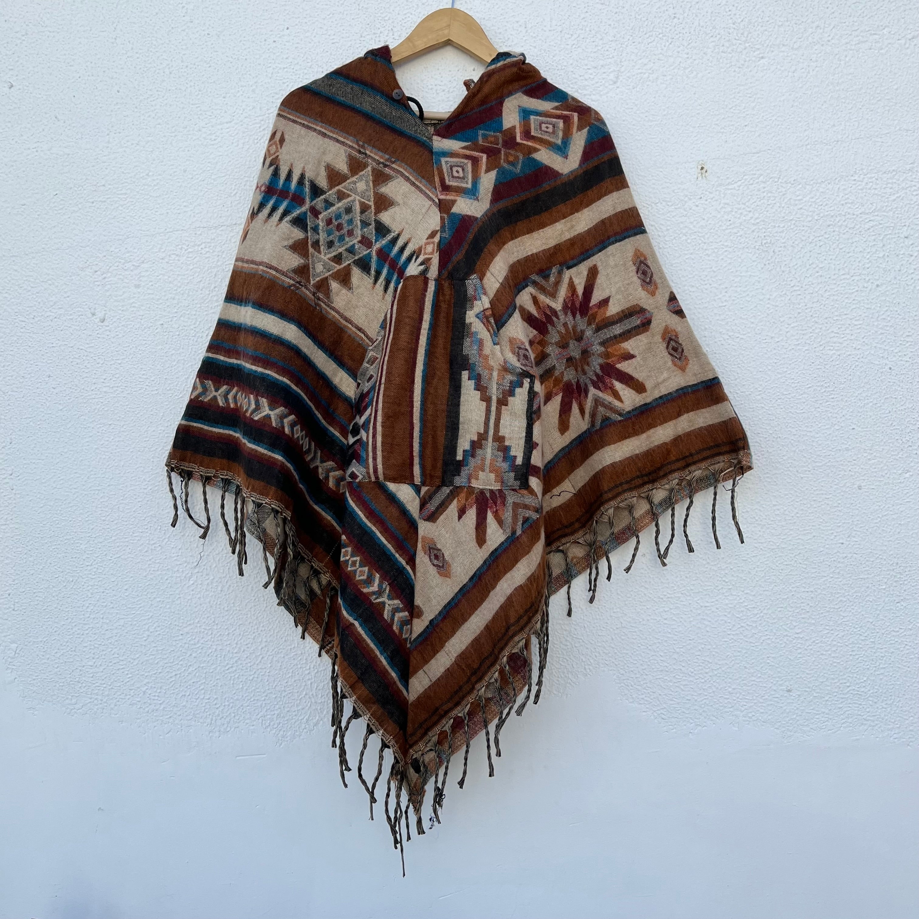Pahadi Printed Poncho With Hood