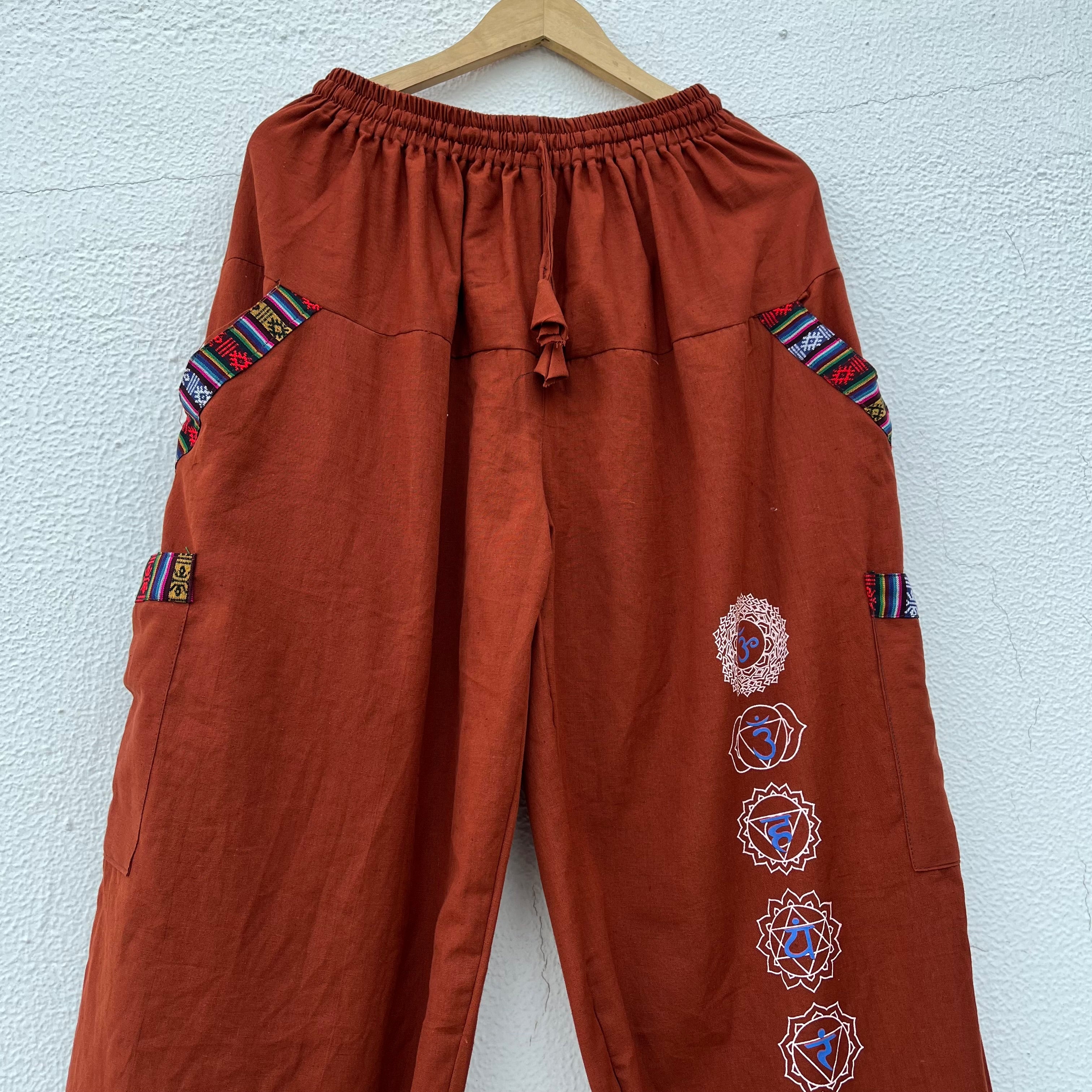 Pahadi Chakra Pants - Rust Orange