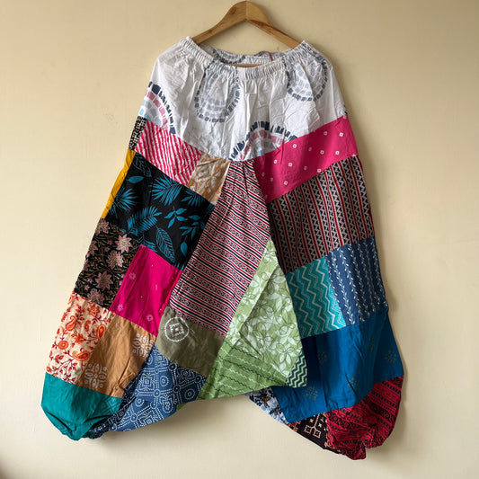 Patchwork Harem Pants