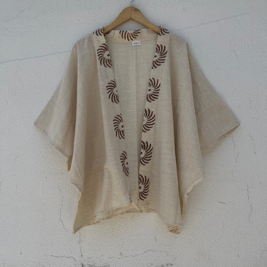 Arika Cotton Shrug- Ivory