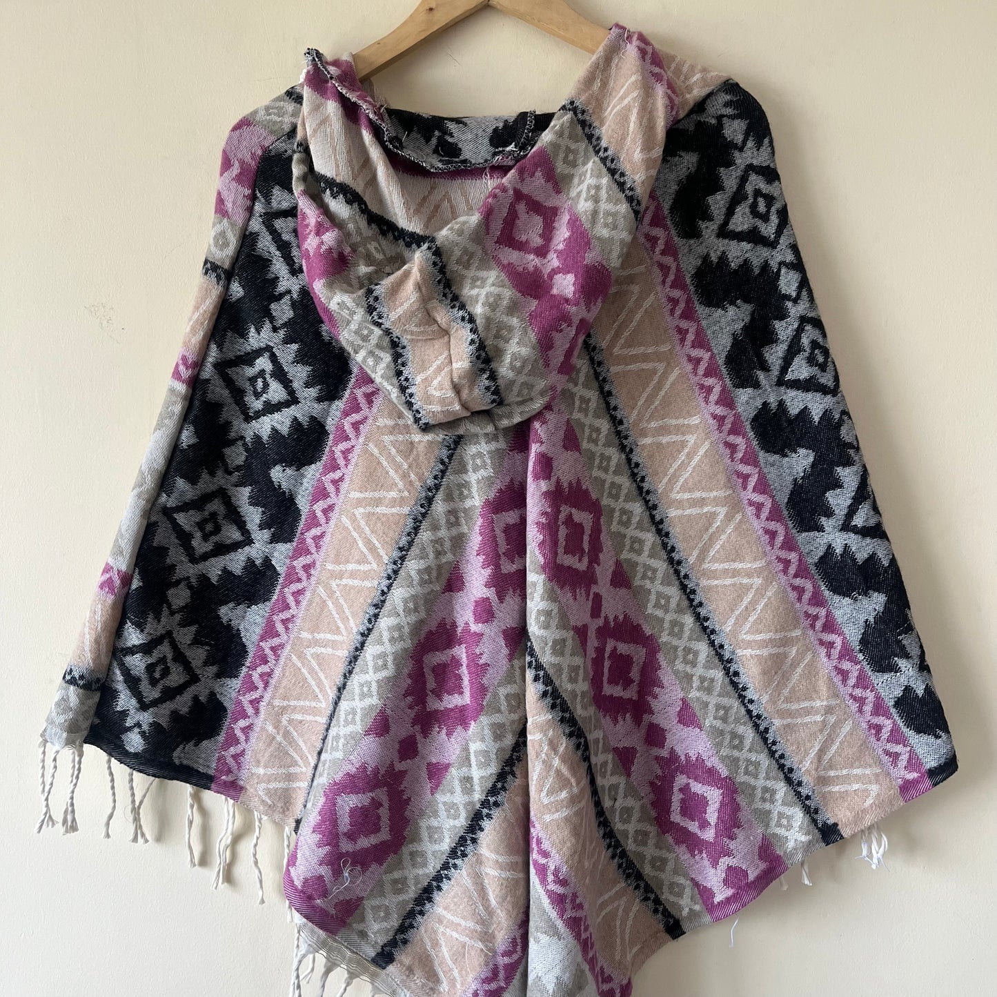 Pahadi Printed Poncho With Hood