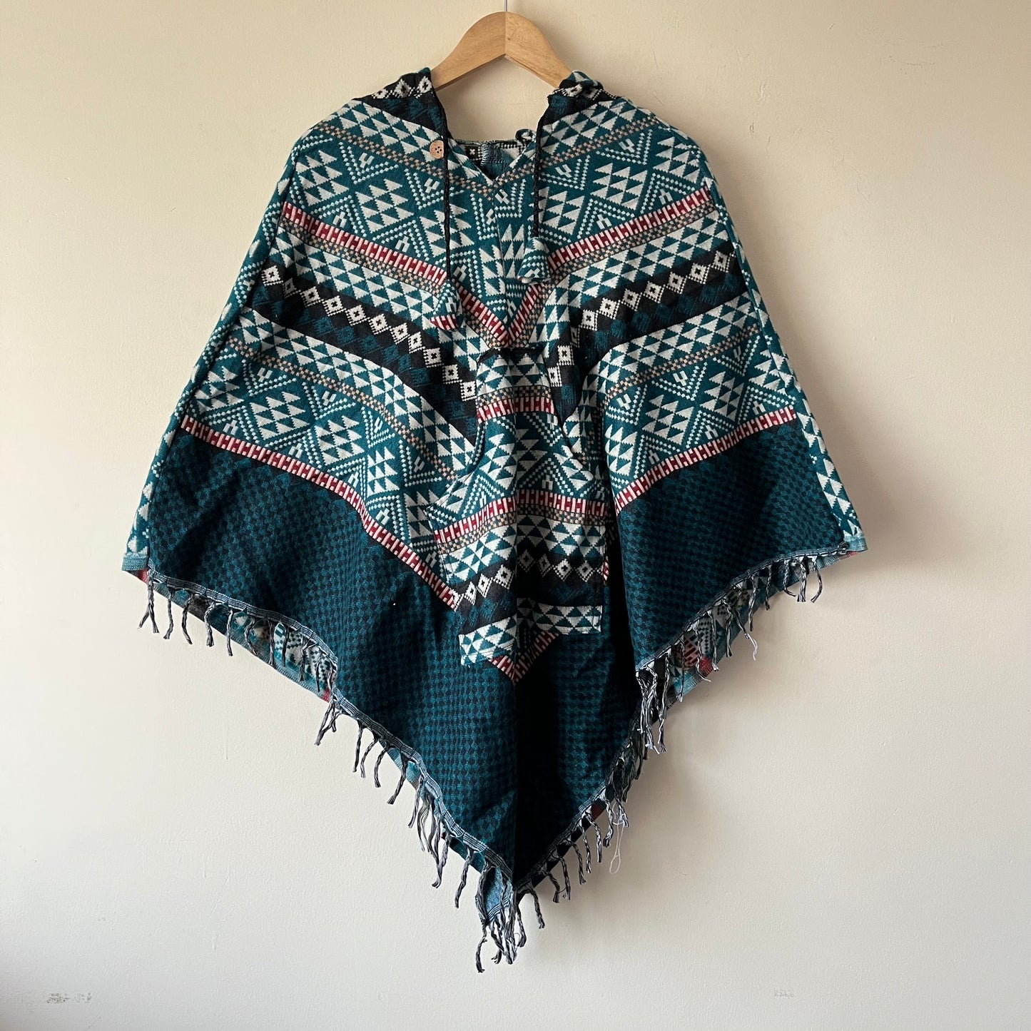 Pahadi Printed Poncho With Hood