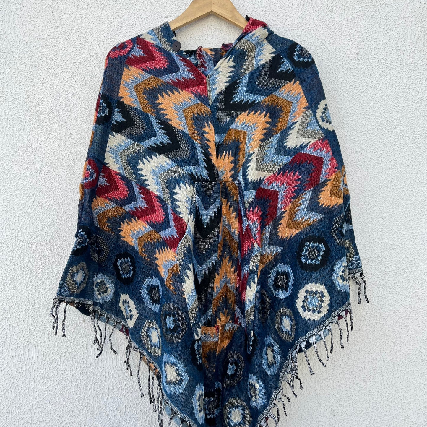 Pahadi Printed Poncho With Hood