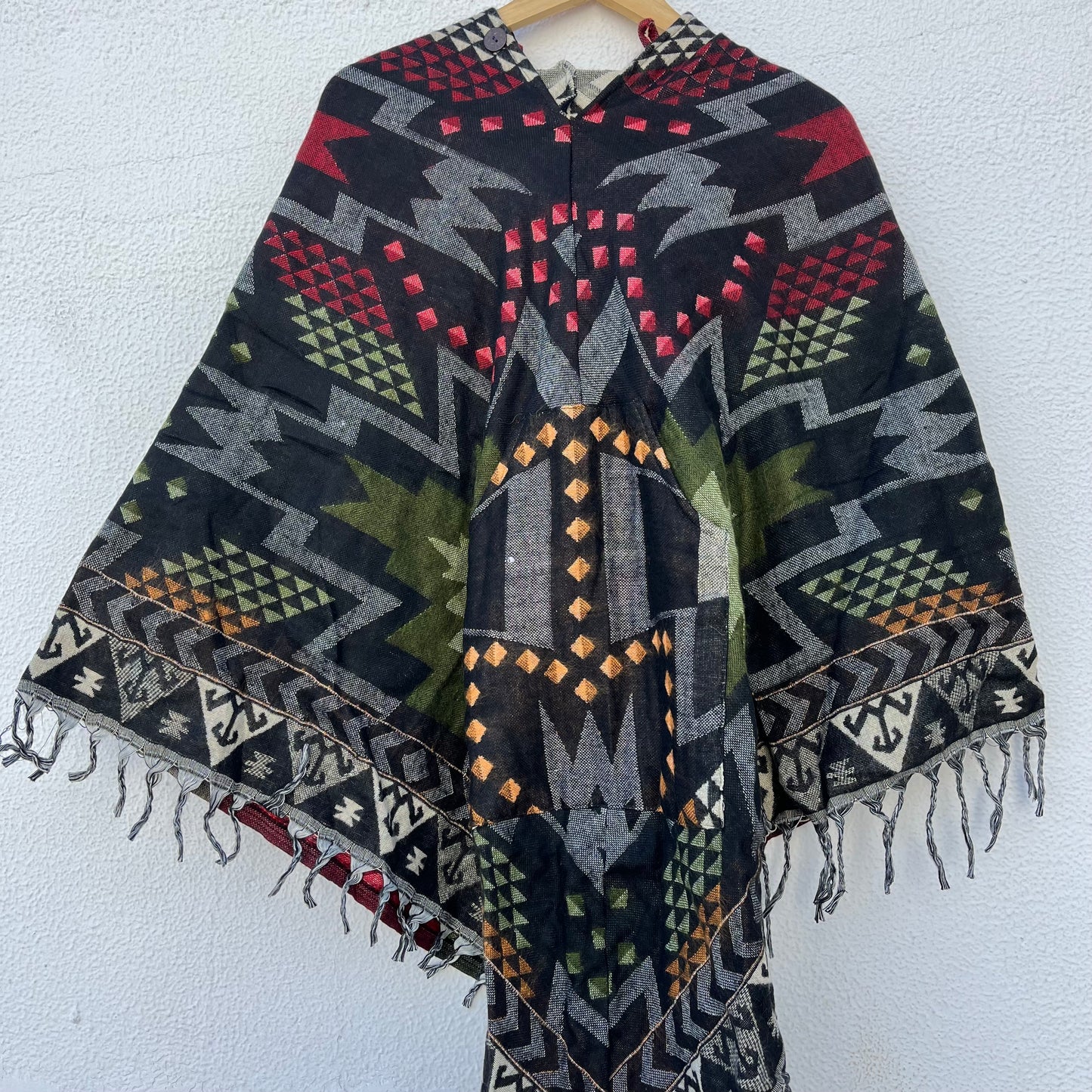 Pahadi Printed Poncho With Hood