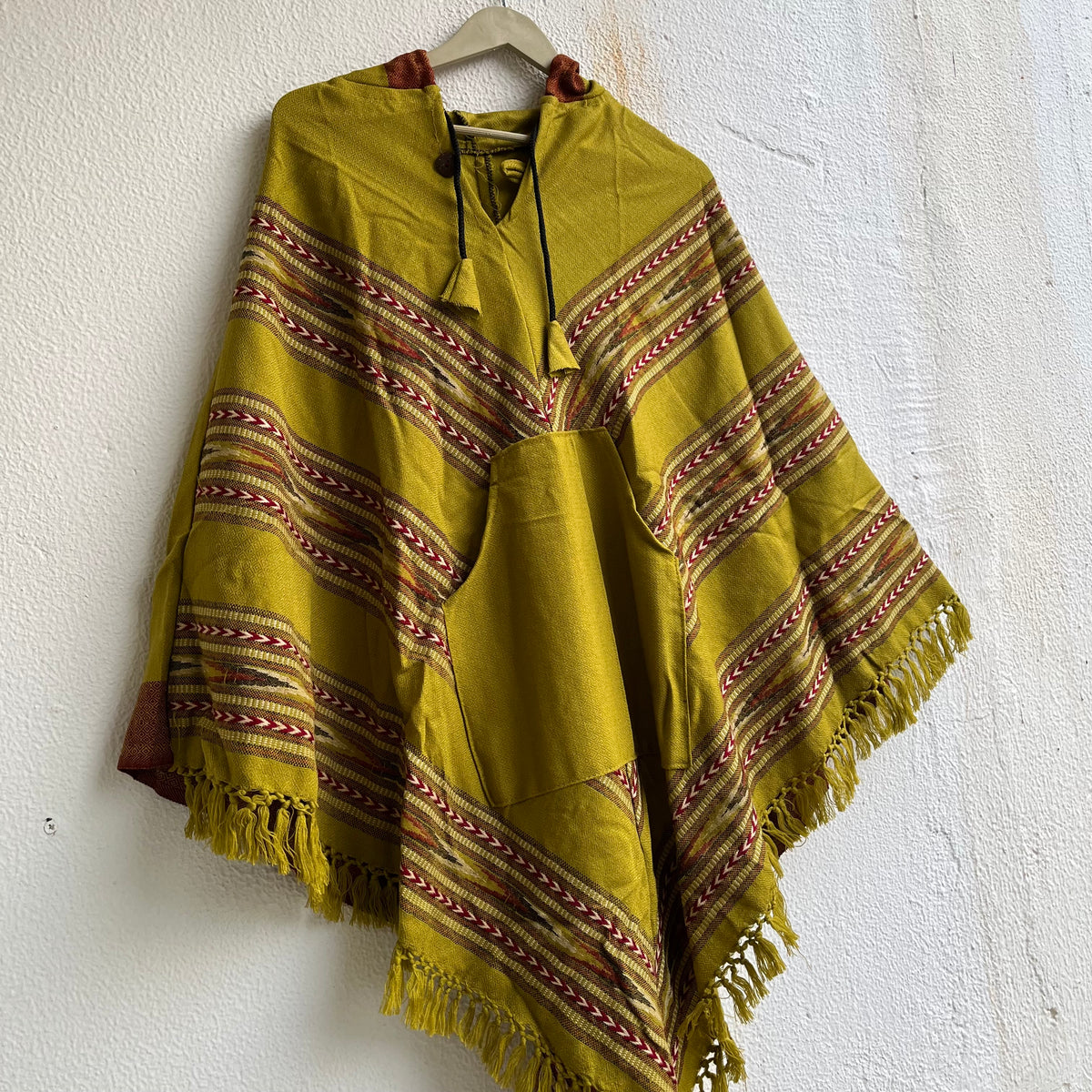 Pahadi Poncho 3 Patti with Hood - Green