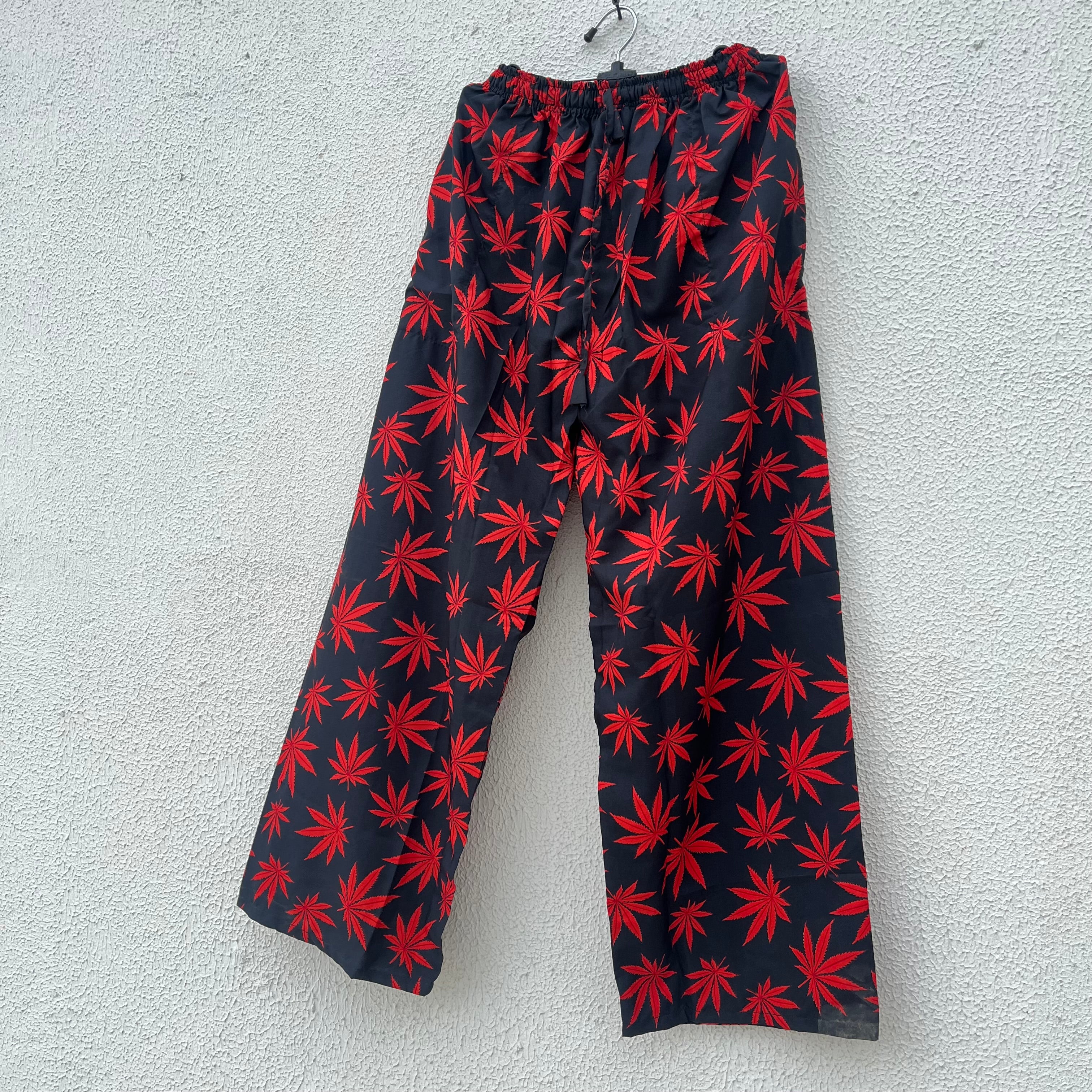 Hemp Leaf Pants - Red