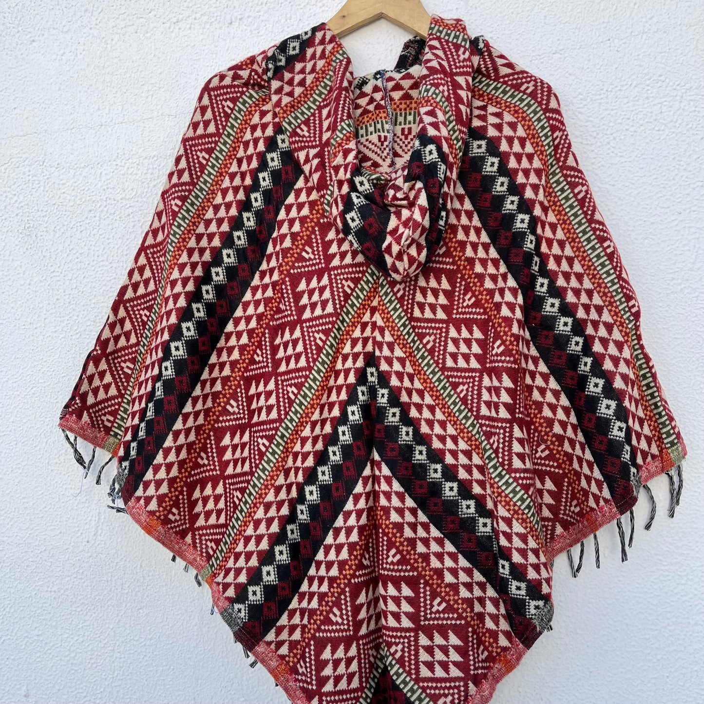 Pahadi Printed Poncho With Hood