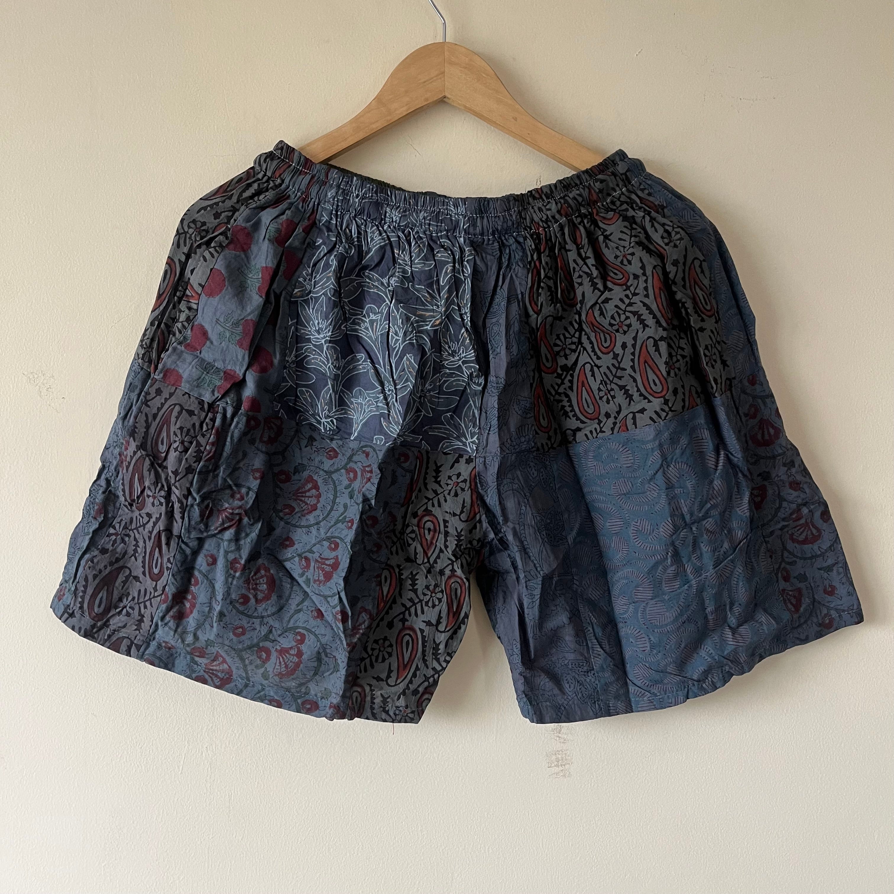 Patchwork Shorts - Grey