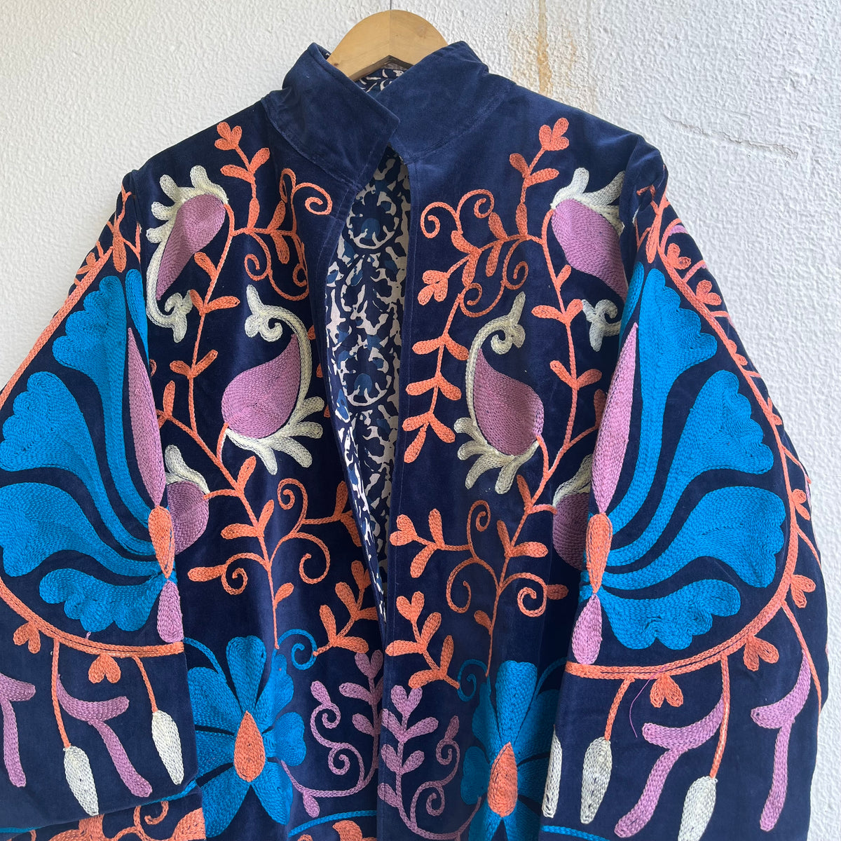 Jaipuri Thread Velvet Jacket