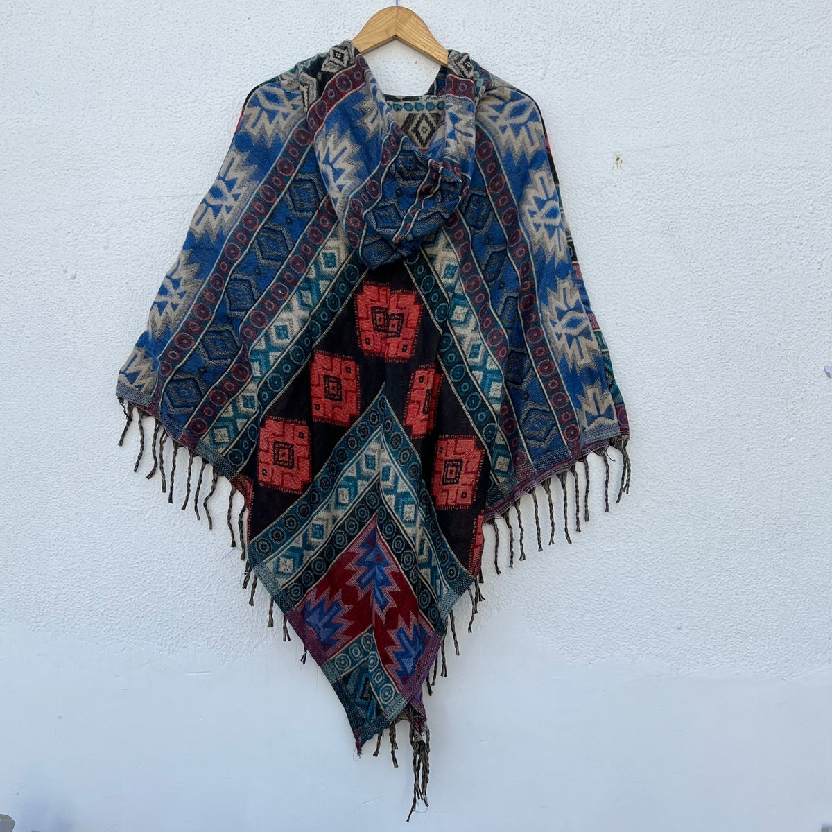 Pahadi Printed Poncho With Hood