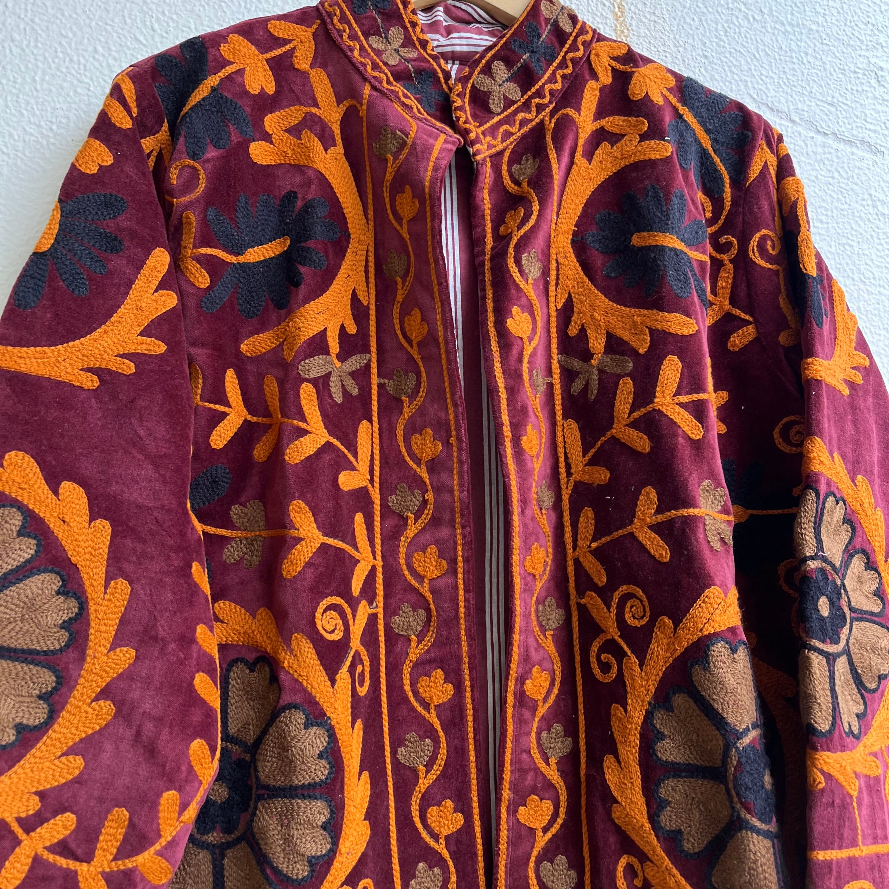 Jaipuri Thread Velvet Jacket