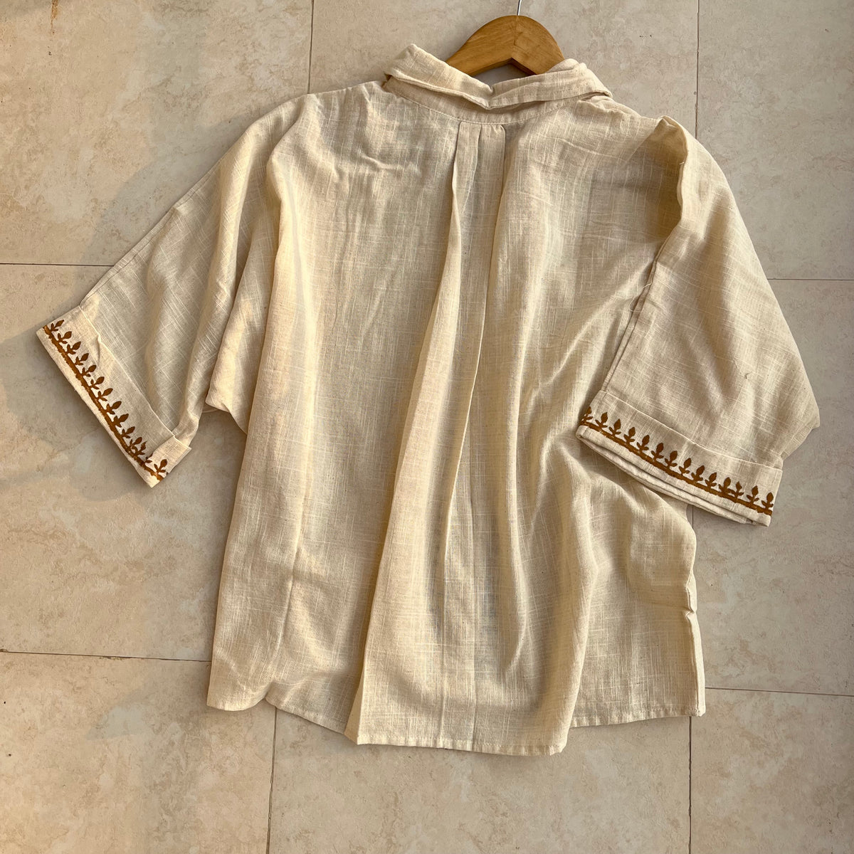 Rahgir Cotton Unisex Shirt - Warm Cream