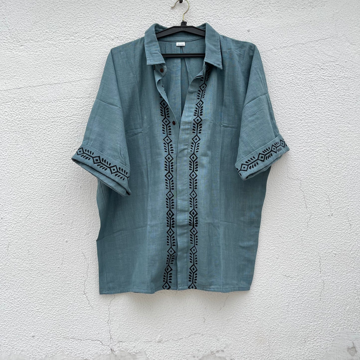 Rahgir Cotton Unisex Shirt 2.0 -Teal Blue