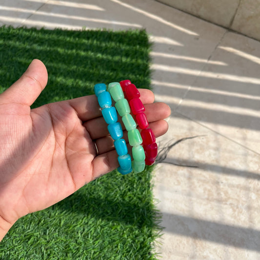 Set of 3 Pastel Acrylic Bracelet