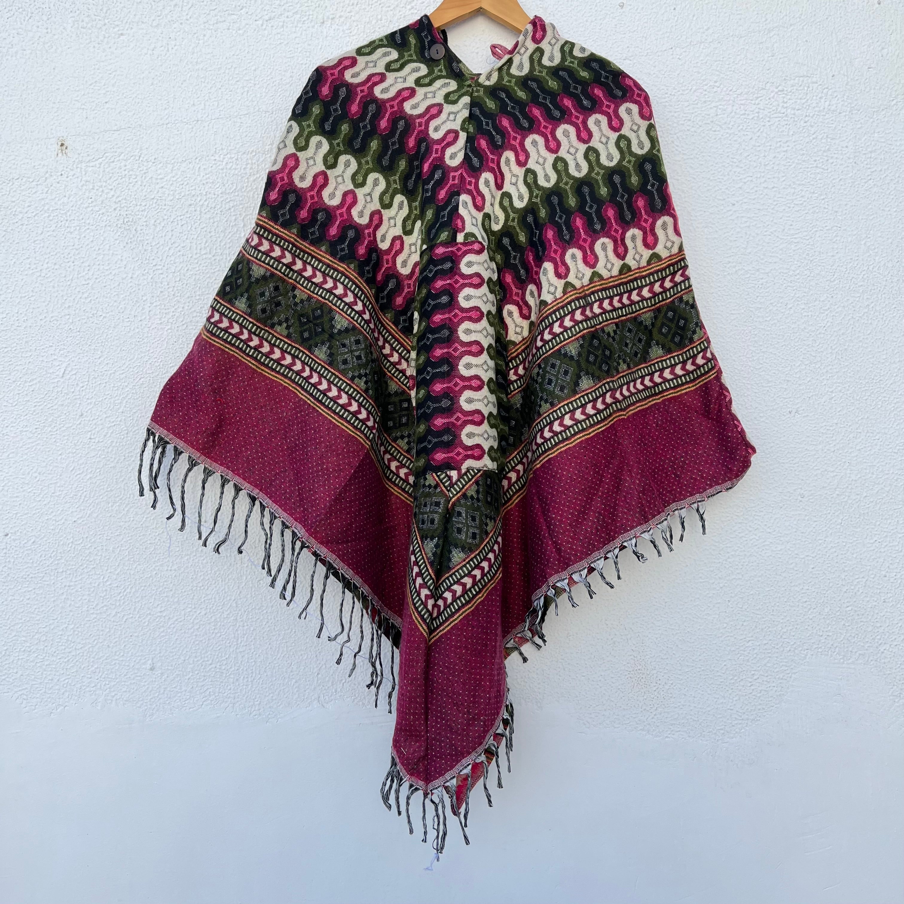 Pahadi Printed Poncho With Hood