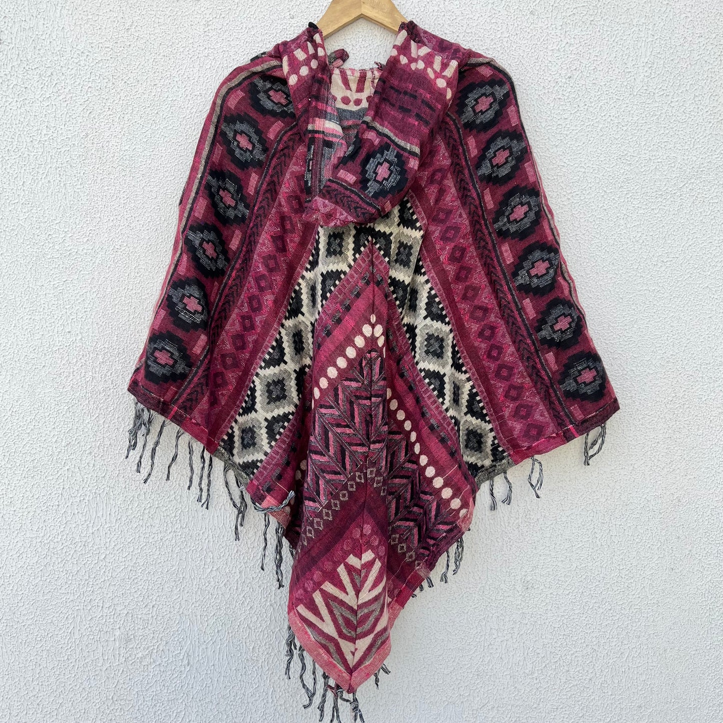 Pahadi Printed Poncho With Hood