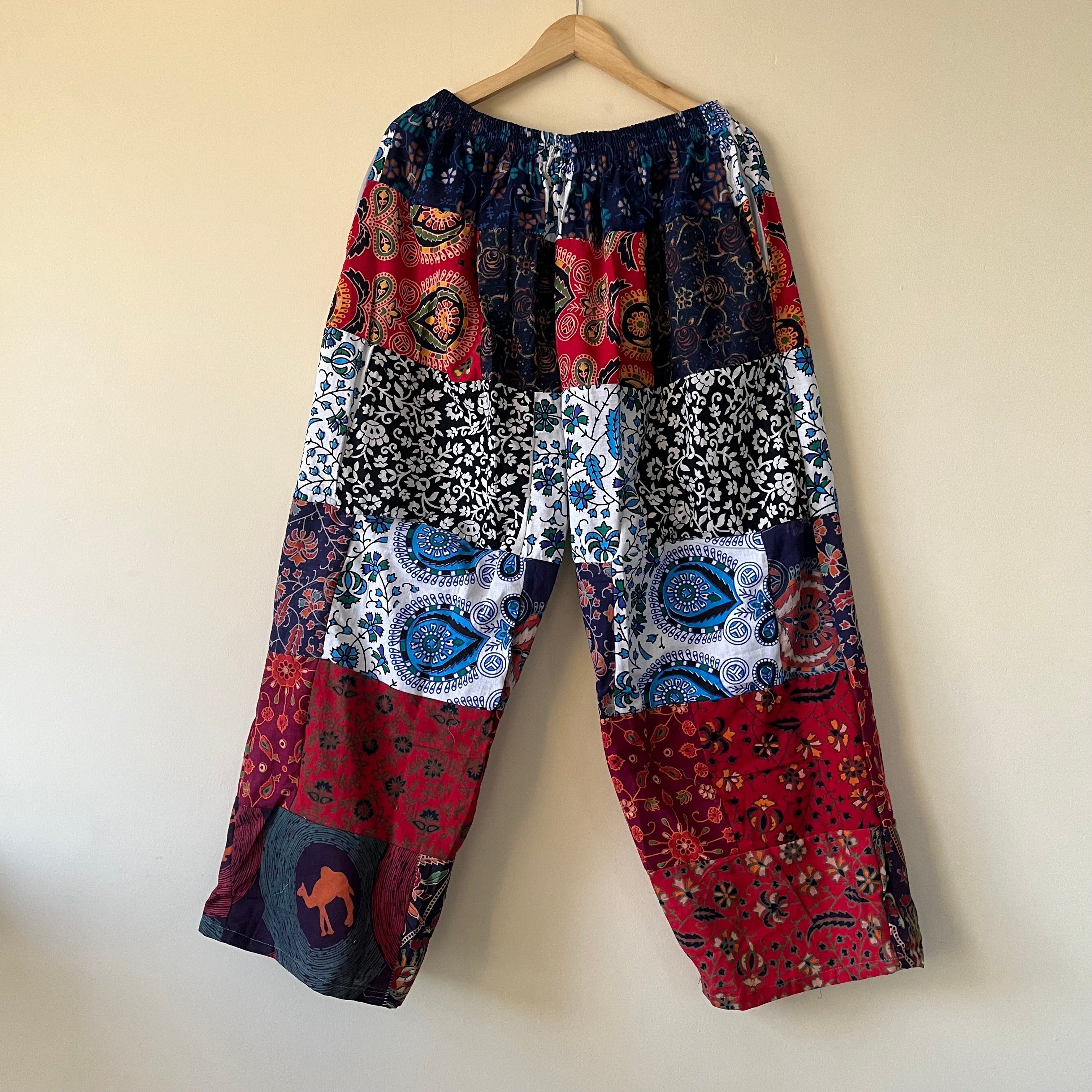Cotton Patchwork  Pants- Mix Print (Palazzo Style)
