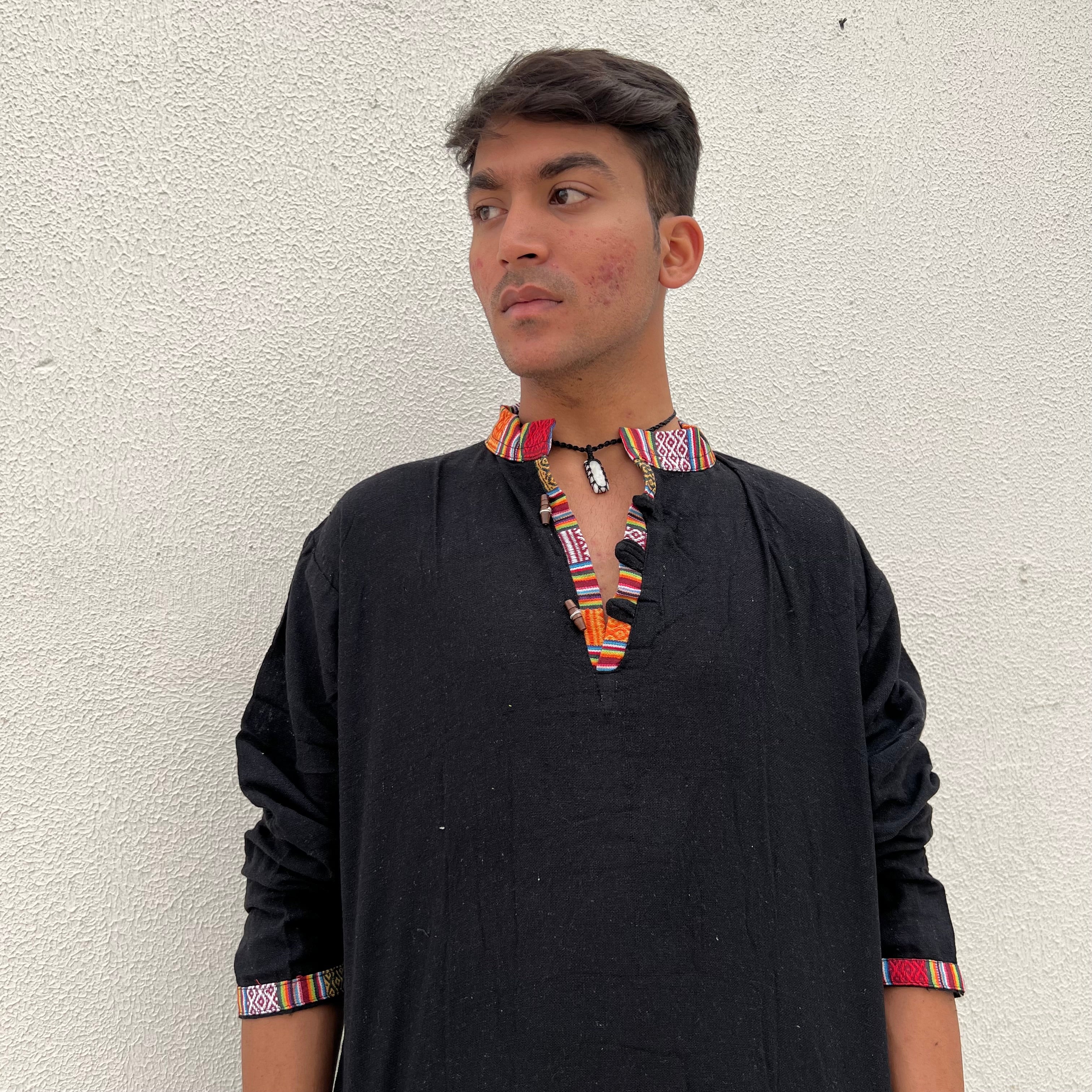 Nepali Kurta - Black