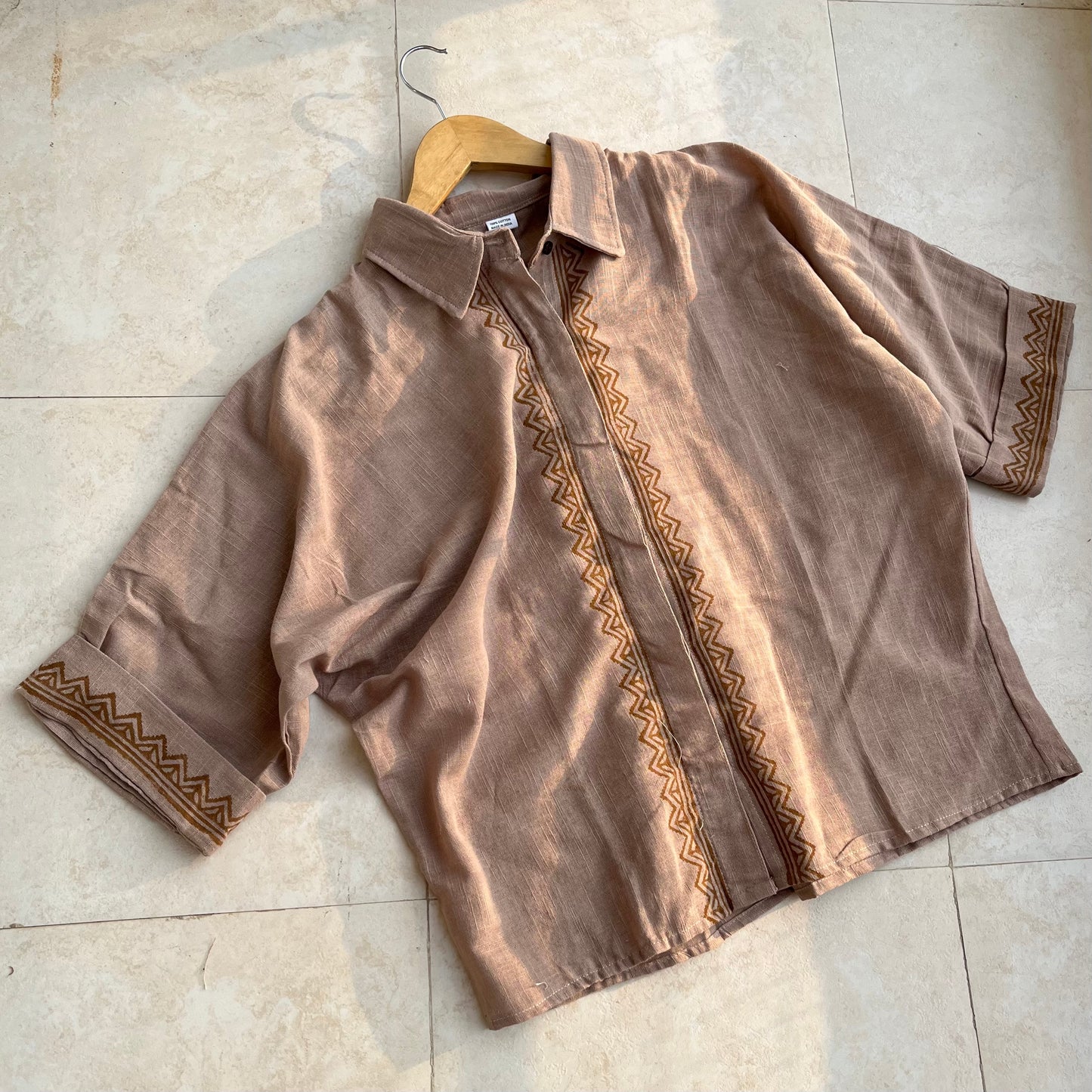 Rahgir Cotton Shirt - Light Sand