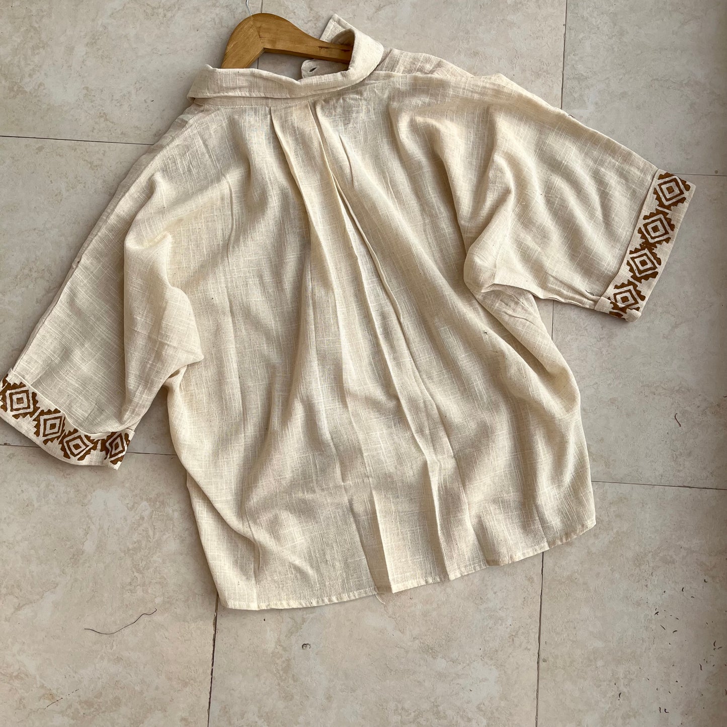 Rahgir Cotton Unisex Shirt - Warm Cream