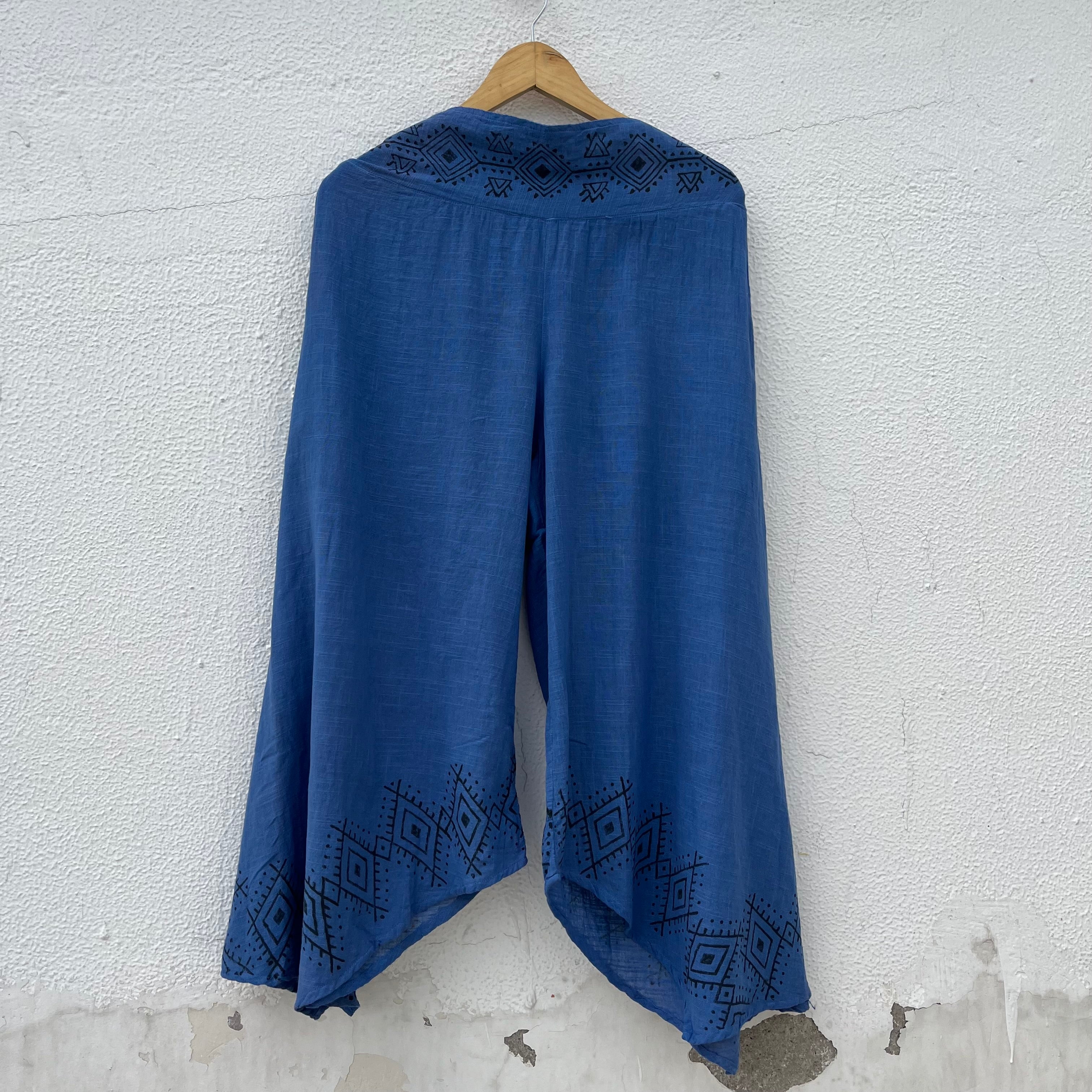 Radha Cotton Pants - Ink Blue