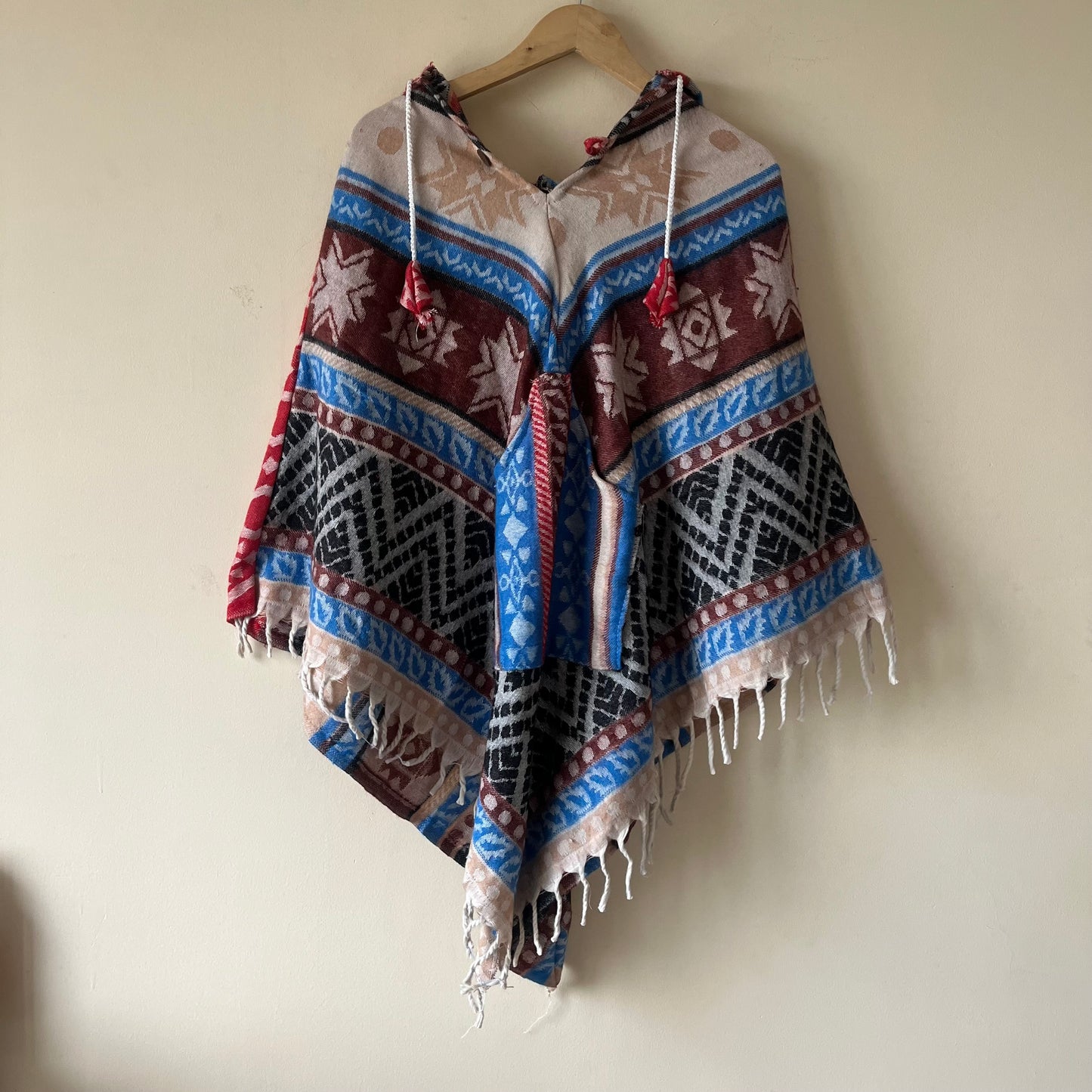 Pahadi Printed Poncho With Hood