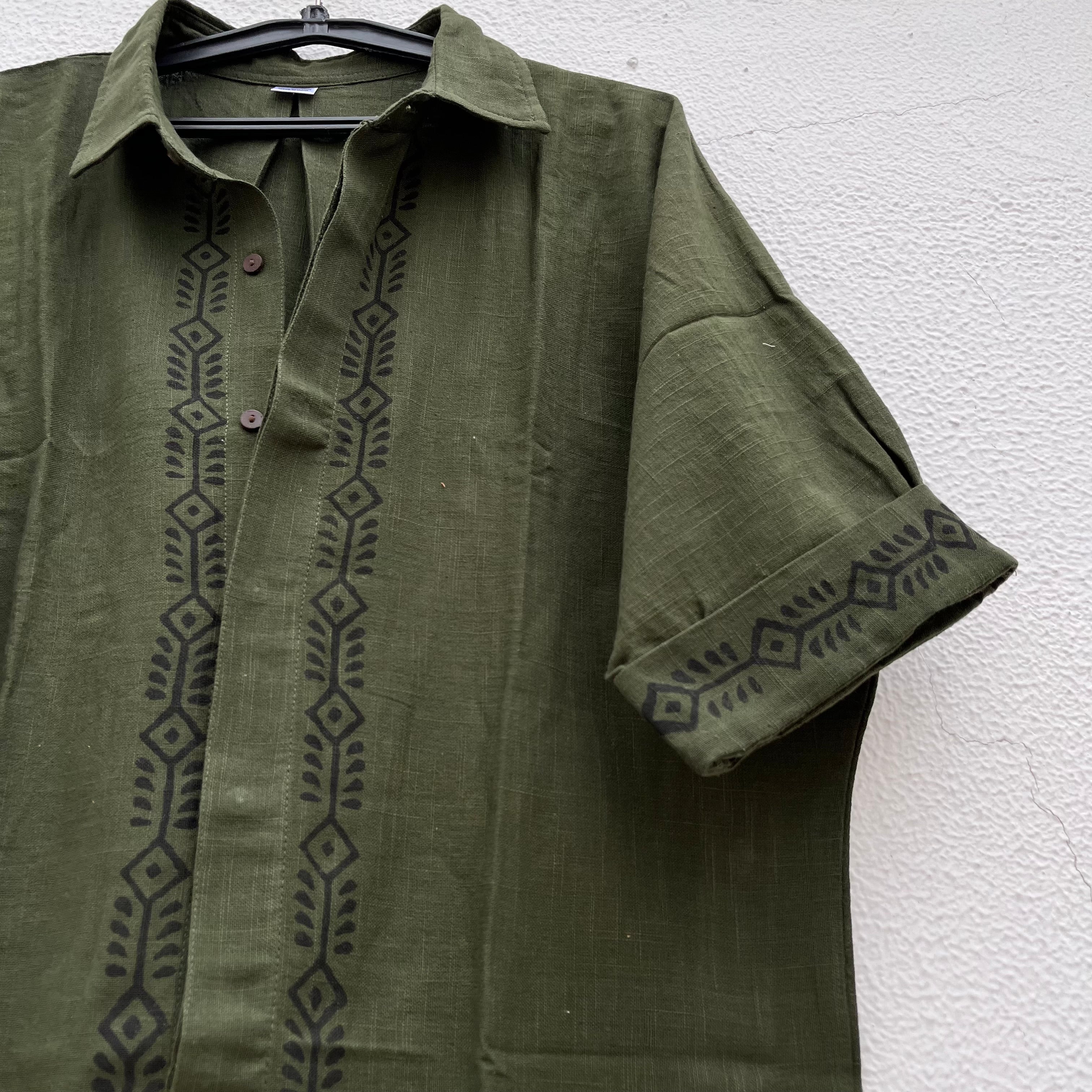 Rahgir Cotton Unisex Shirt 2.0 - Forest Green