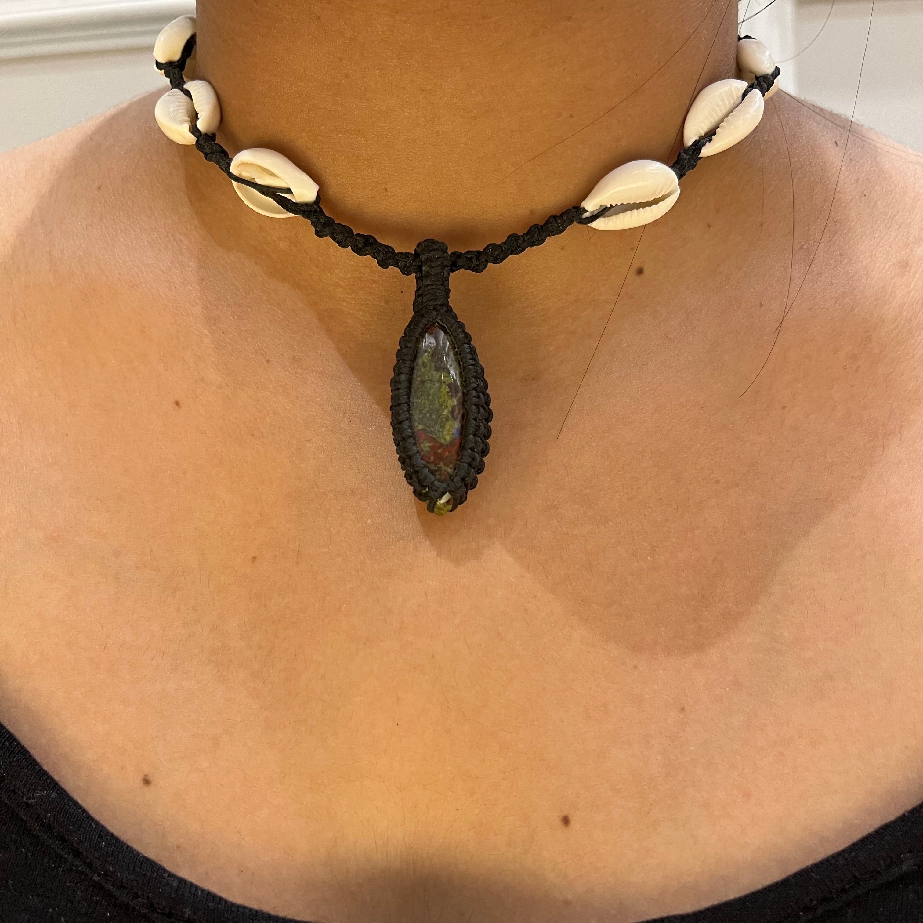 Bohemian Gemstone shell Necklace