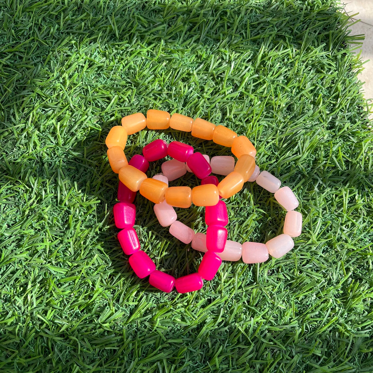 Set of 3 Pastel Acrylic Bracelet