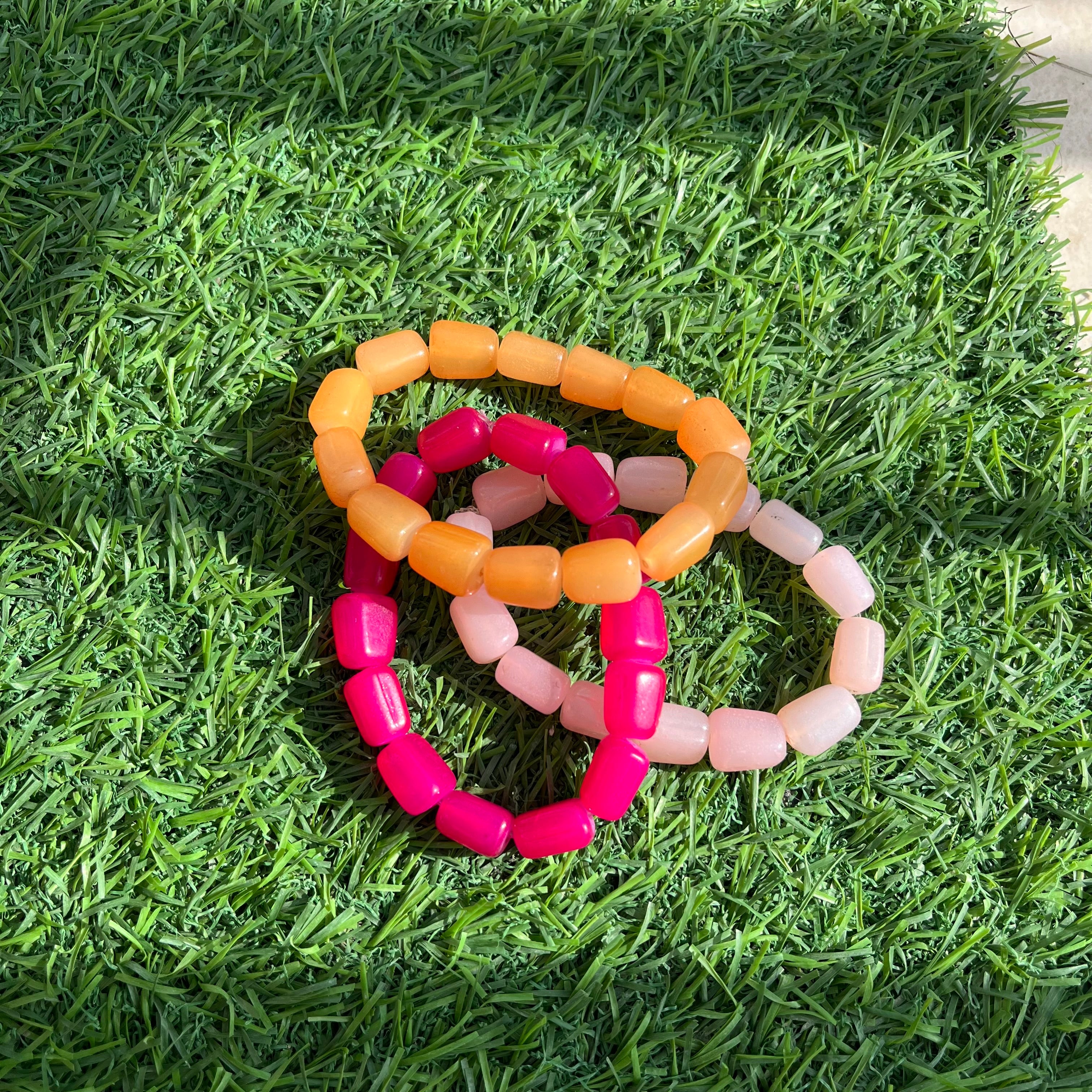 Set of 3 Pastel Acrylic Bracelet