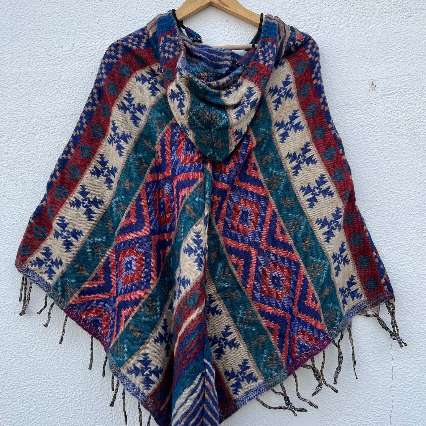 Pahadi Printed Poncho With Hood