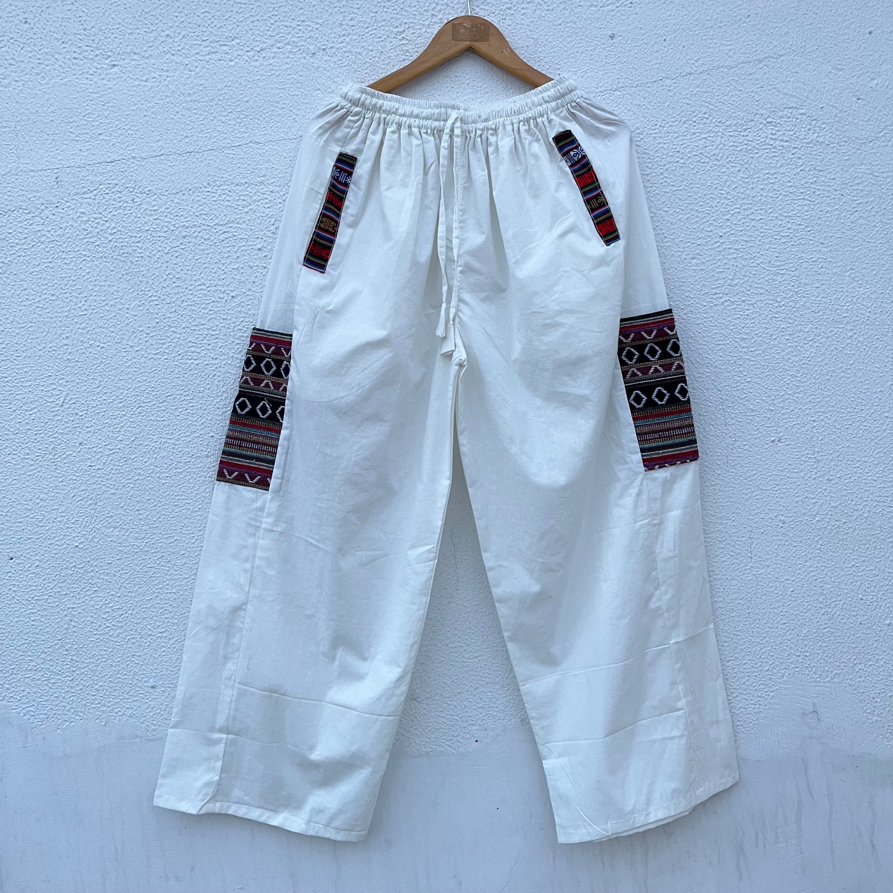Pahadi Boho Pants - Cream