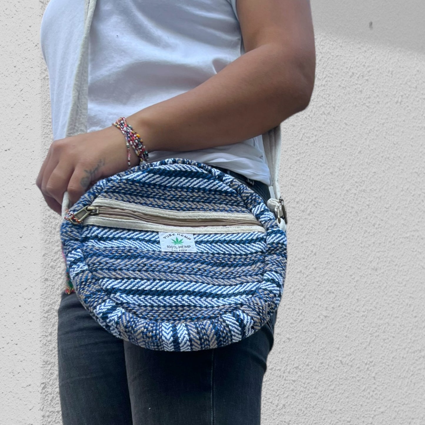 Round Sling Bag - Blue