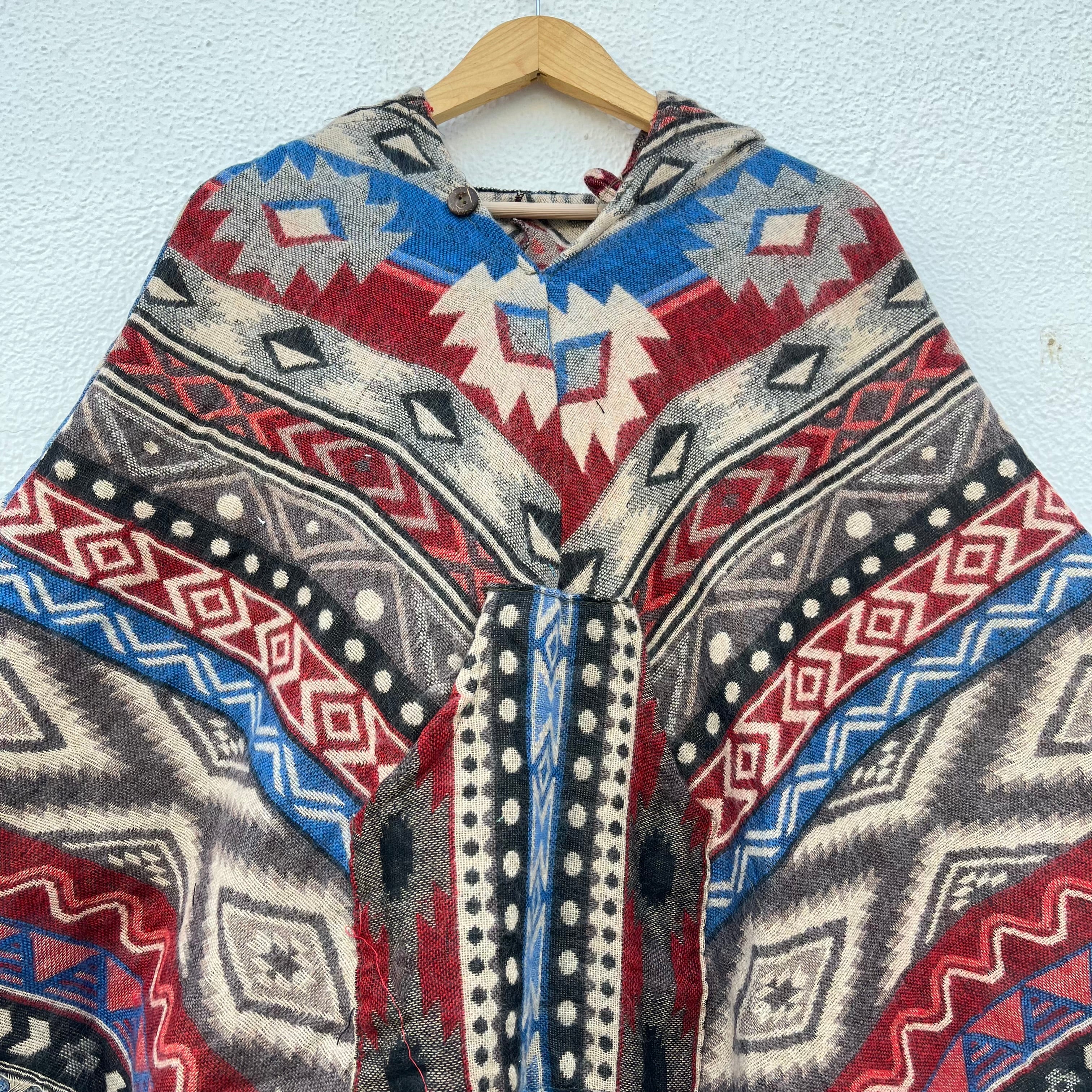 Pahadi Printed Poncho With Hood