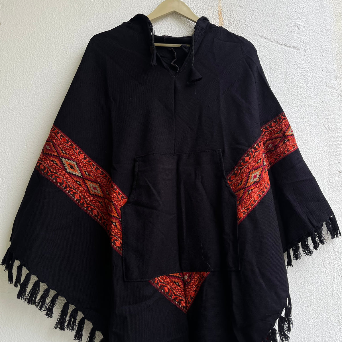 Woollen Pahadi Poncho - Night