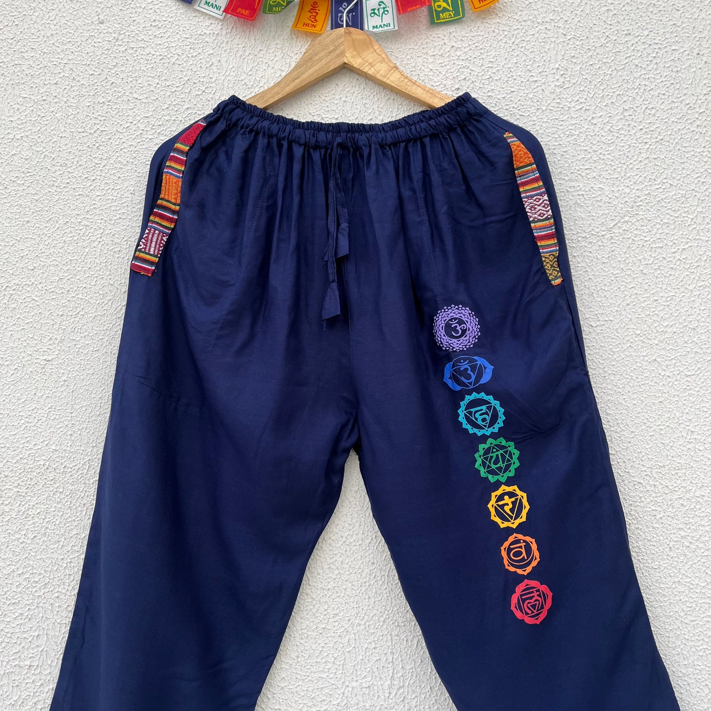 7 Chakra Pants - Blue (Multicolour)