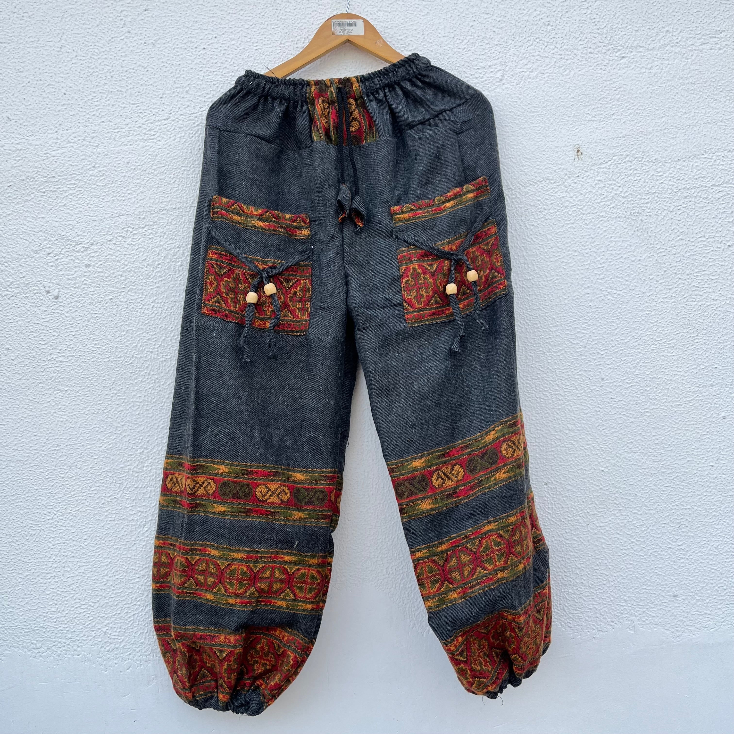Woollen Kullu 3 Patti Pants- Charcoal