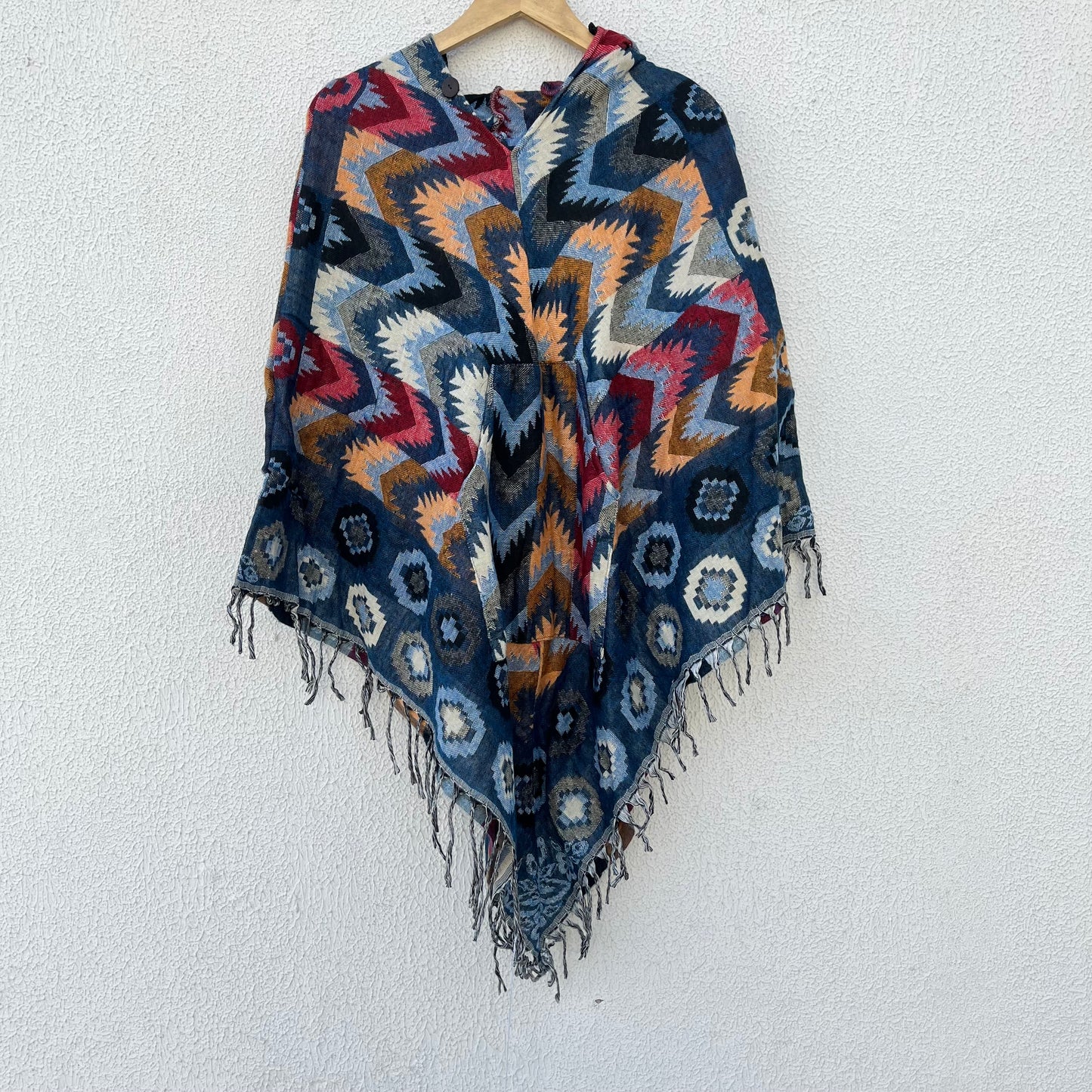 Pahadi Printed Poncho With Hood