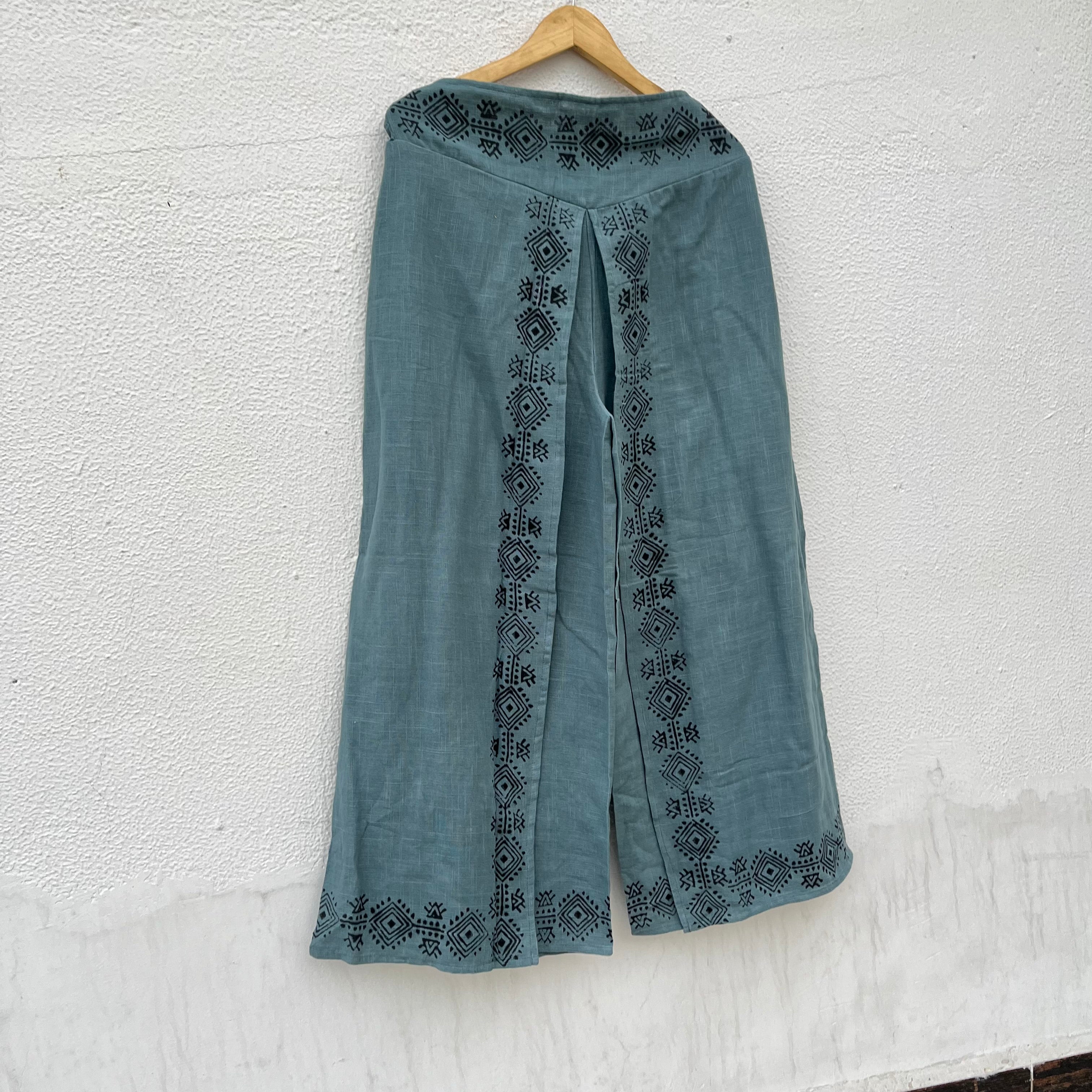 Mastani Cotton Pant- Teal Blue