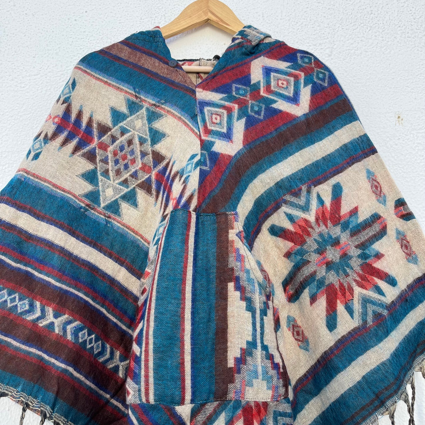 Pahadi Printed Poncho With Hood
